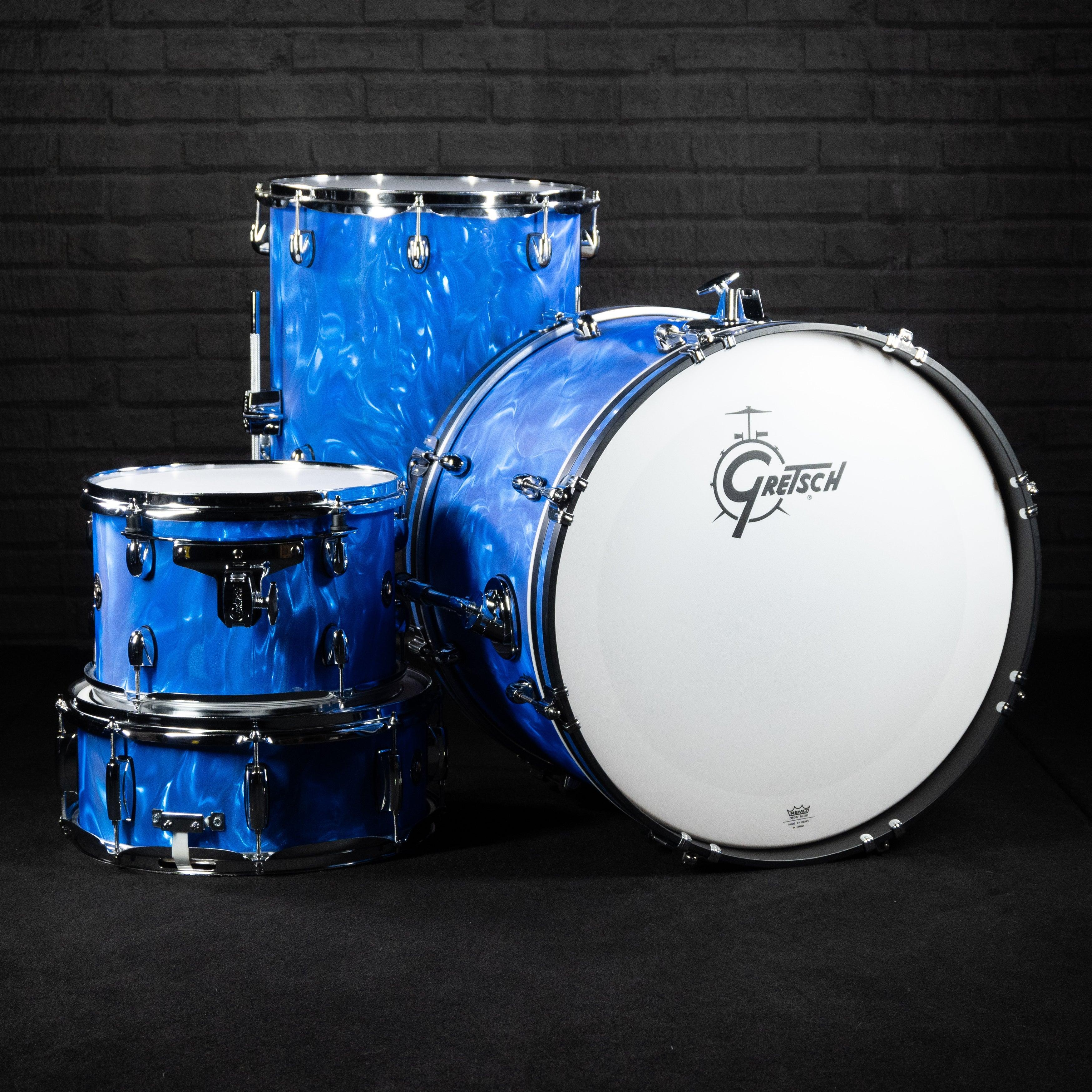 Gretsch Drums Catalina Club CT1-J404 4-Piece Drum Kit (Blue Satin Flame) - Impulse Music Co.