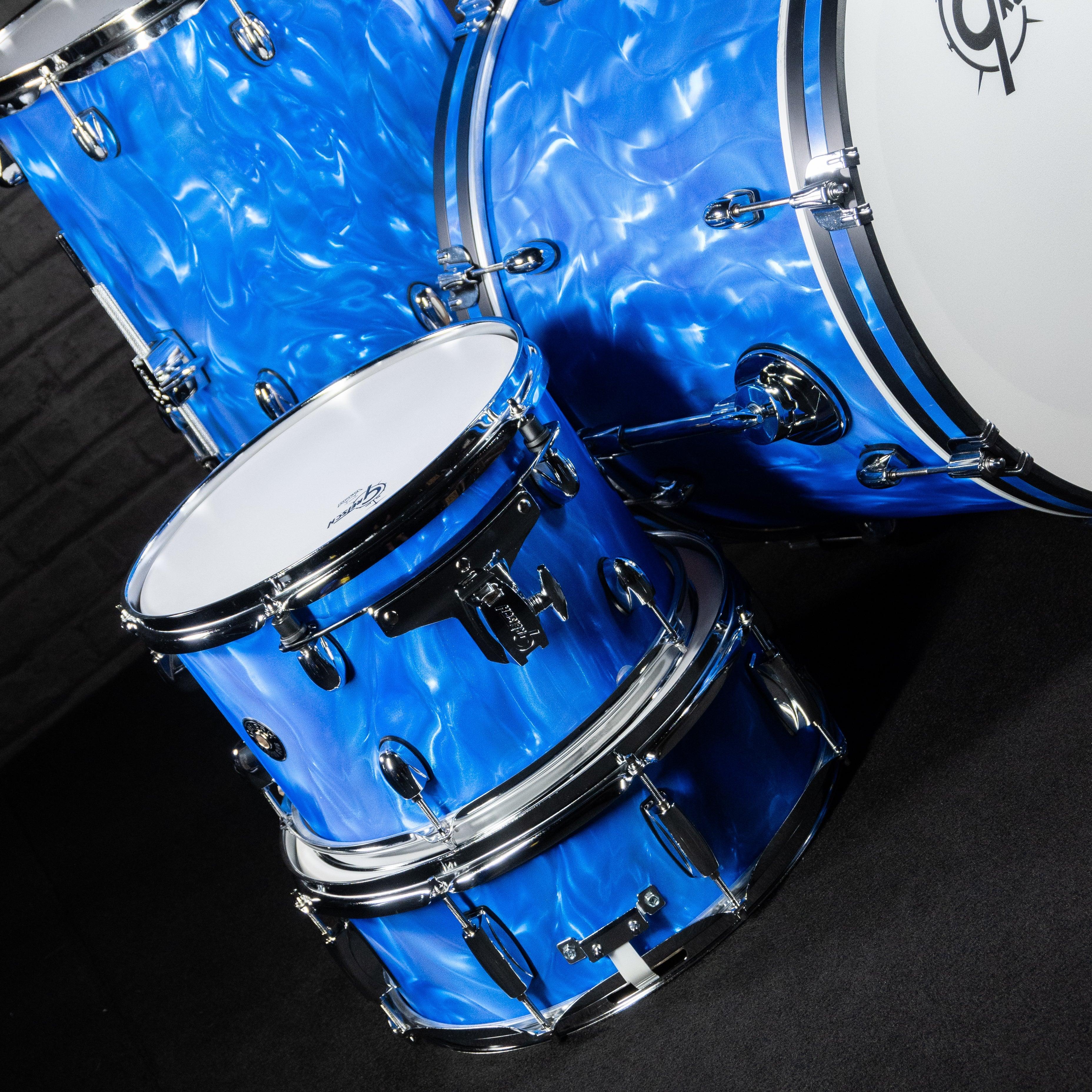 Gretsch Drums Catalina Club CT1-J404 4-Piece Drum Kit (Blue Satin Flame) - Impulse Music Co.