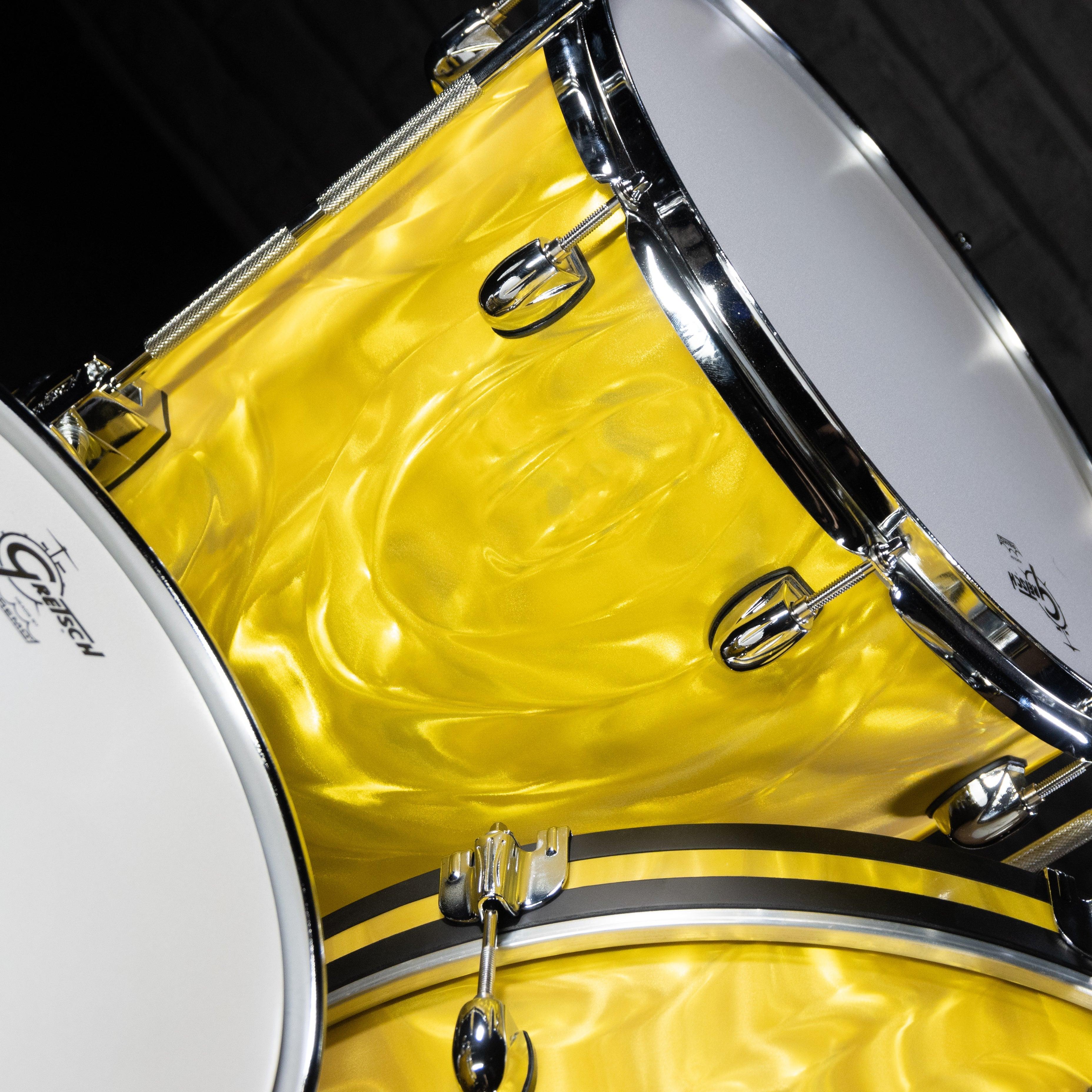 Gretsch Drums Catalina Club CT1-J404 4-Piece Drum Kit (Yellow Satin Flame) - Impulse Music Co.
