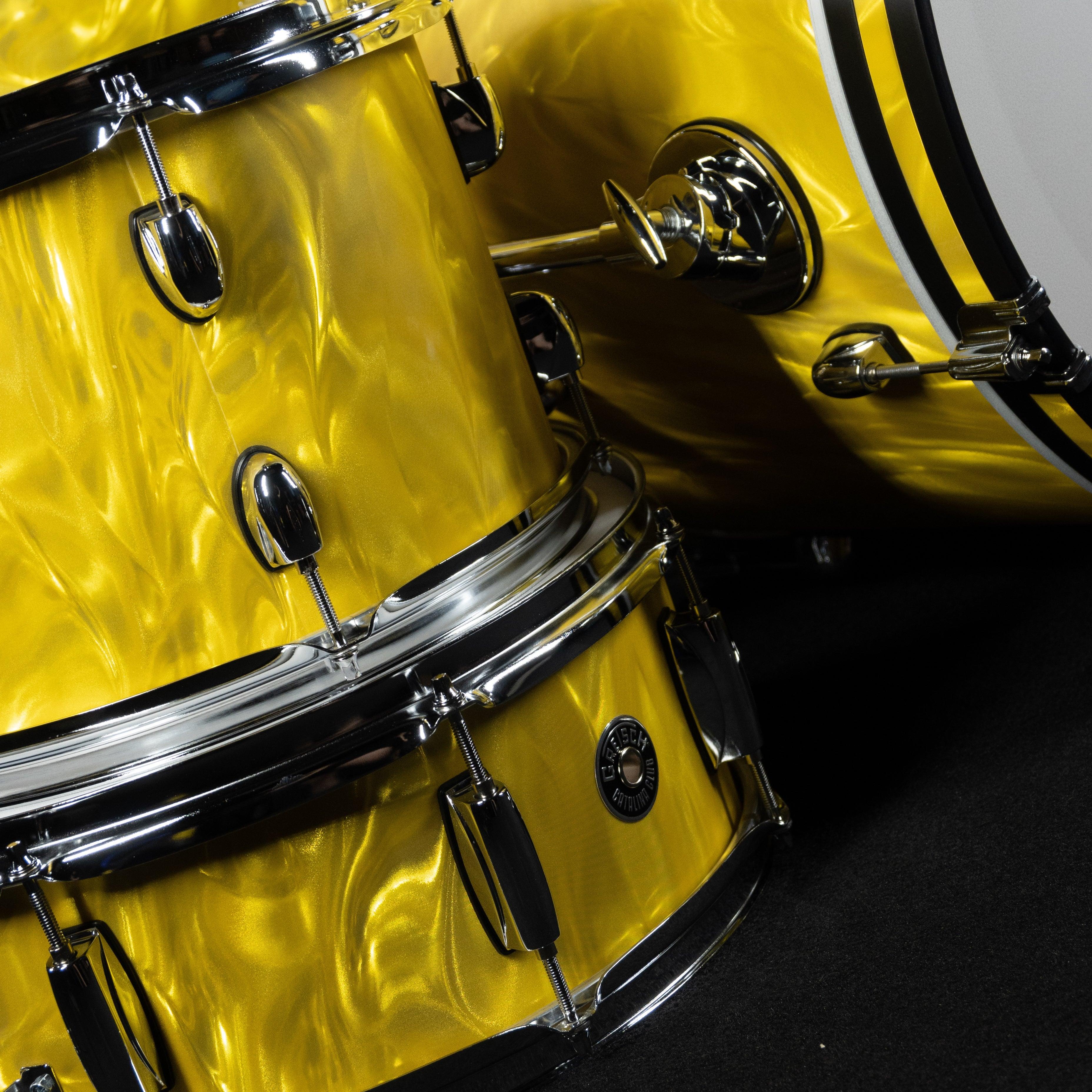 Gretsch Drums Catalina Club CT1-J404 4-Piece Drum Kit (Yellow Satin Flame) - Impulse Music Co.