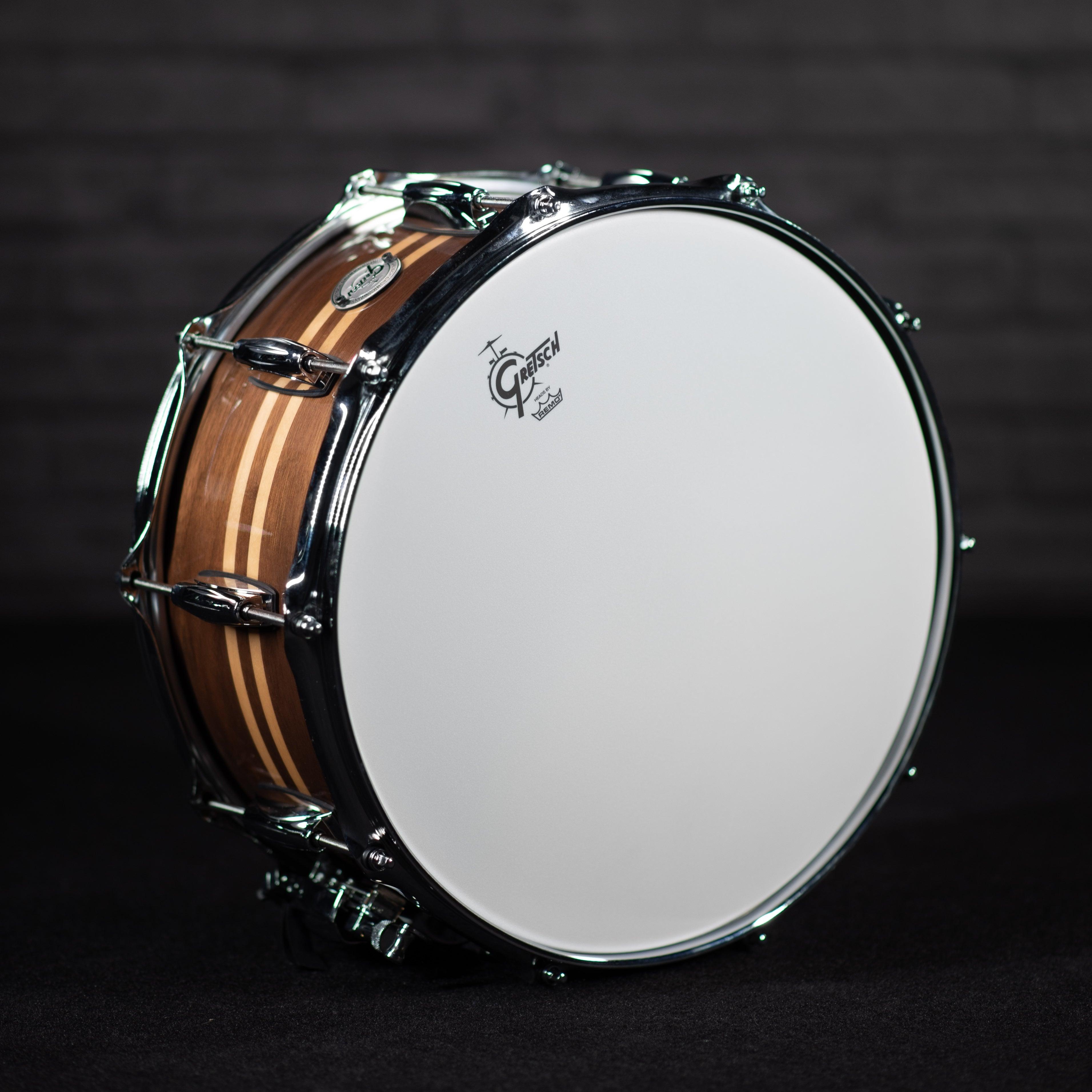Gretsch Walnut w/Maple Inlay 6.5x14 Snare Drum - Impulse Music Co.