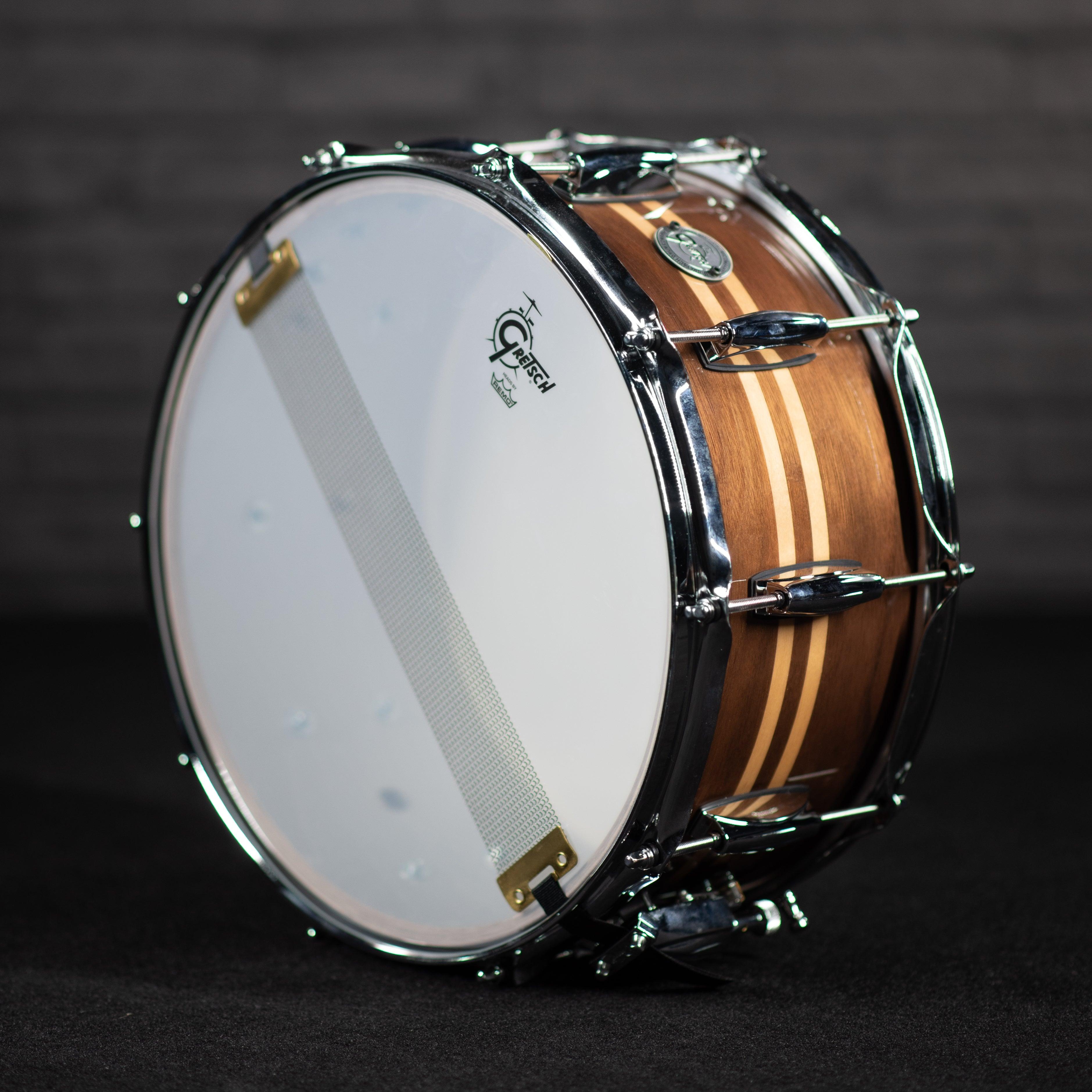 Gretsch Walnut w/Maple Inlay 6.5x14 Snare Drum - Impulse Music Co.