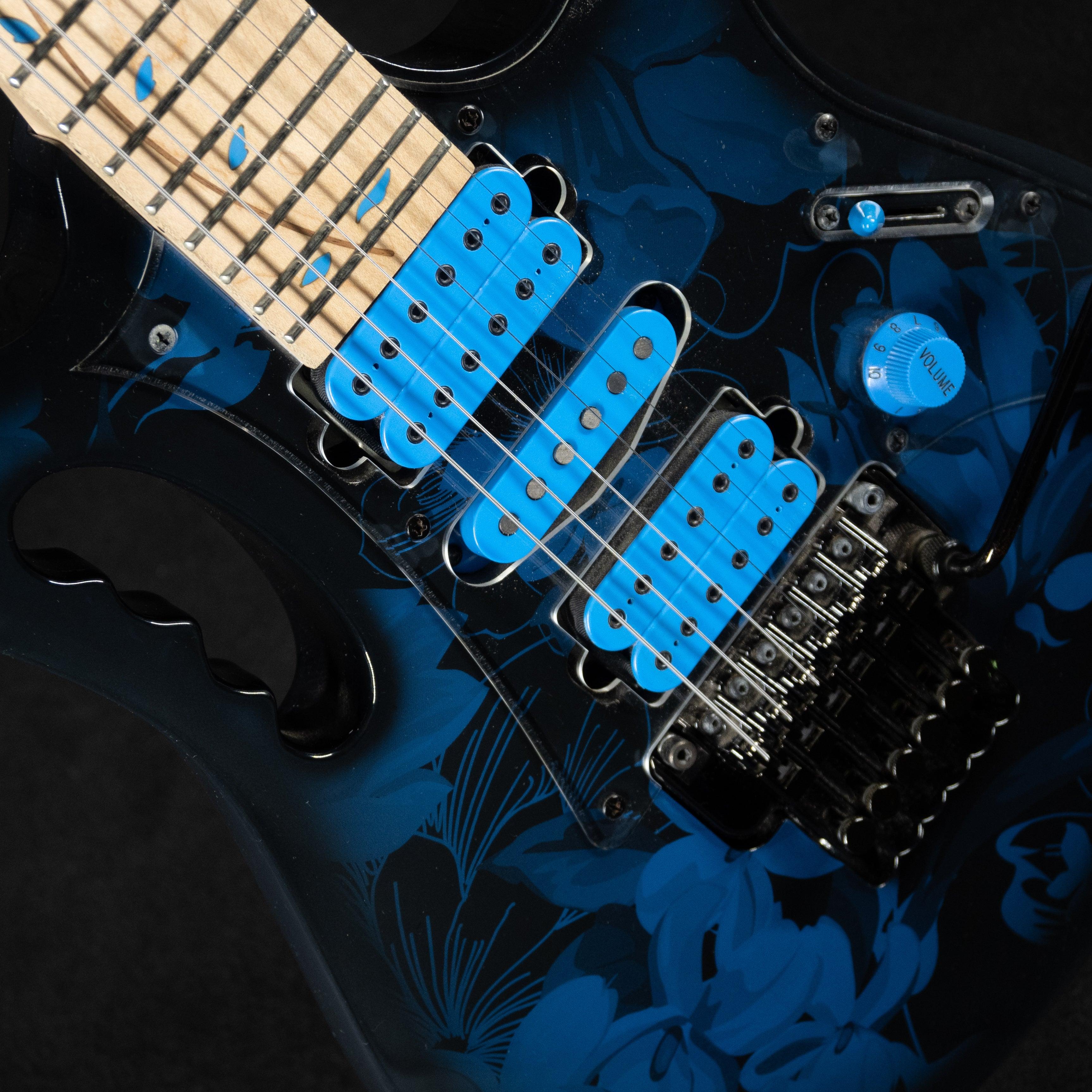 Ibanez JEM77P Steve Vai Signature Electric Guitar (Blue Floral Pattern) USED - Impulse Music Co.