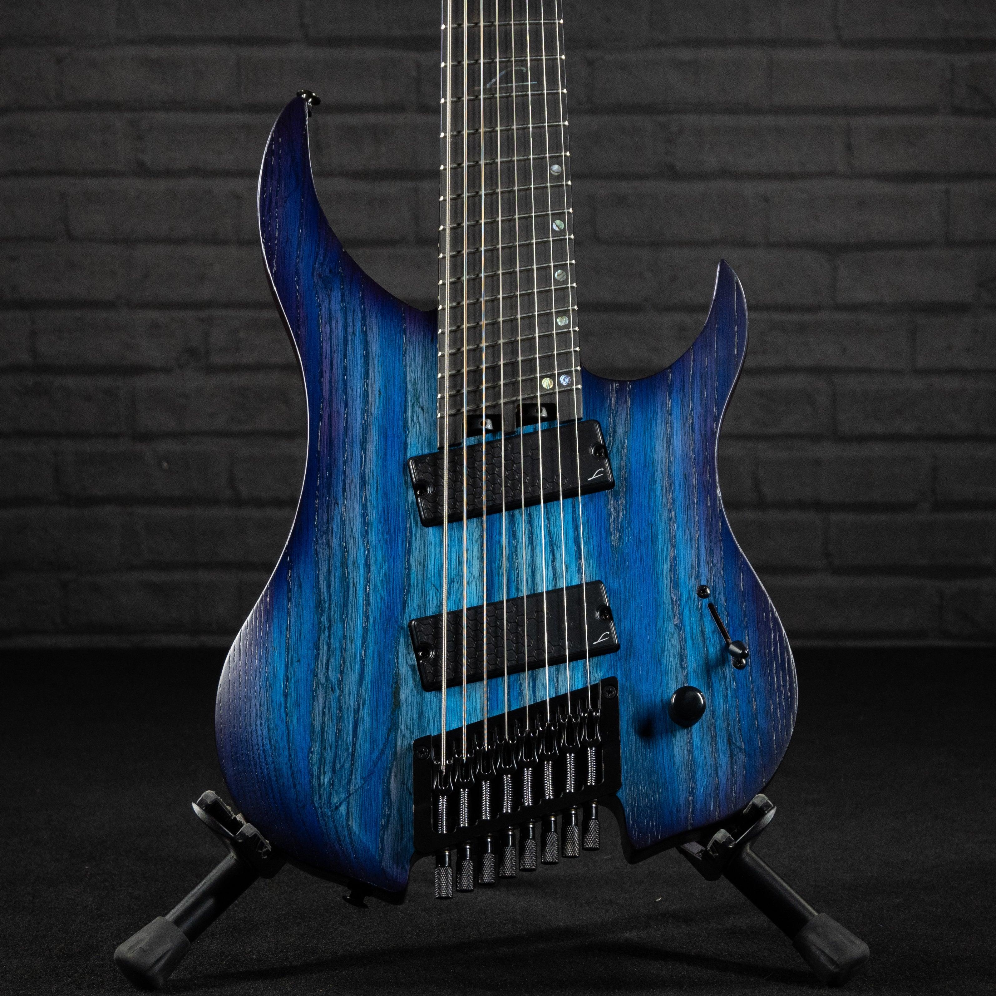 Legator Ghost G8FP 8-String Headless Multiscale Electric Guitar (Cali Cobalt) - Impulse Music Co.