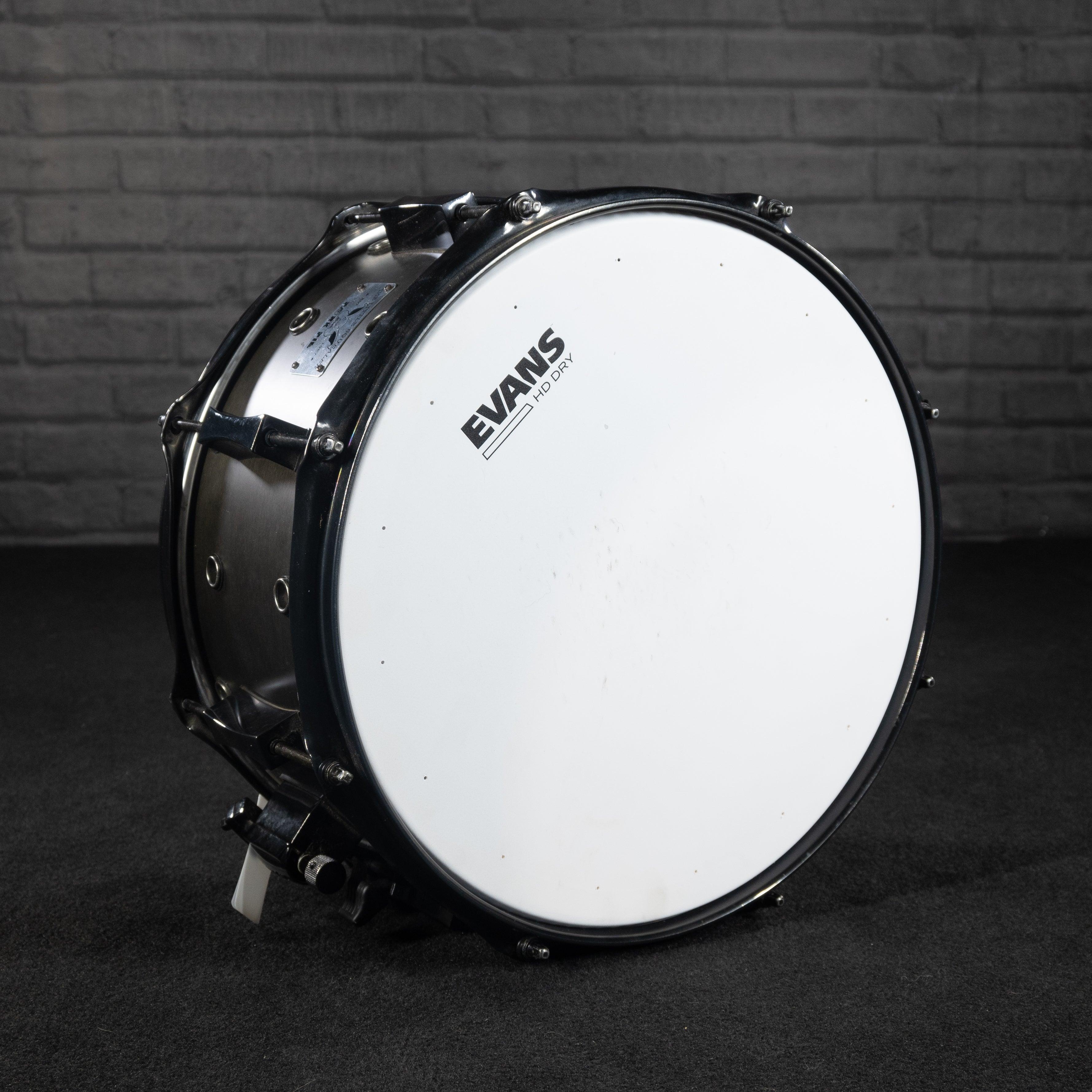 Pork Pie Little Squealer Vented Snare Drum 7 x 13 (Satin Black Ebony) - Impulse Music Co.