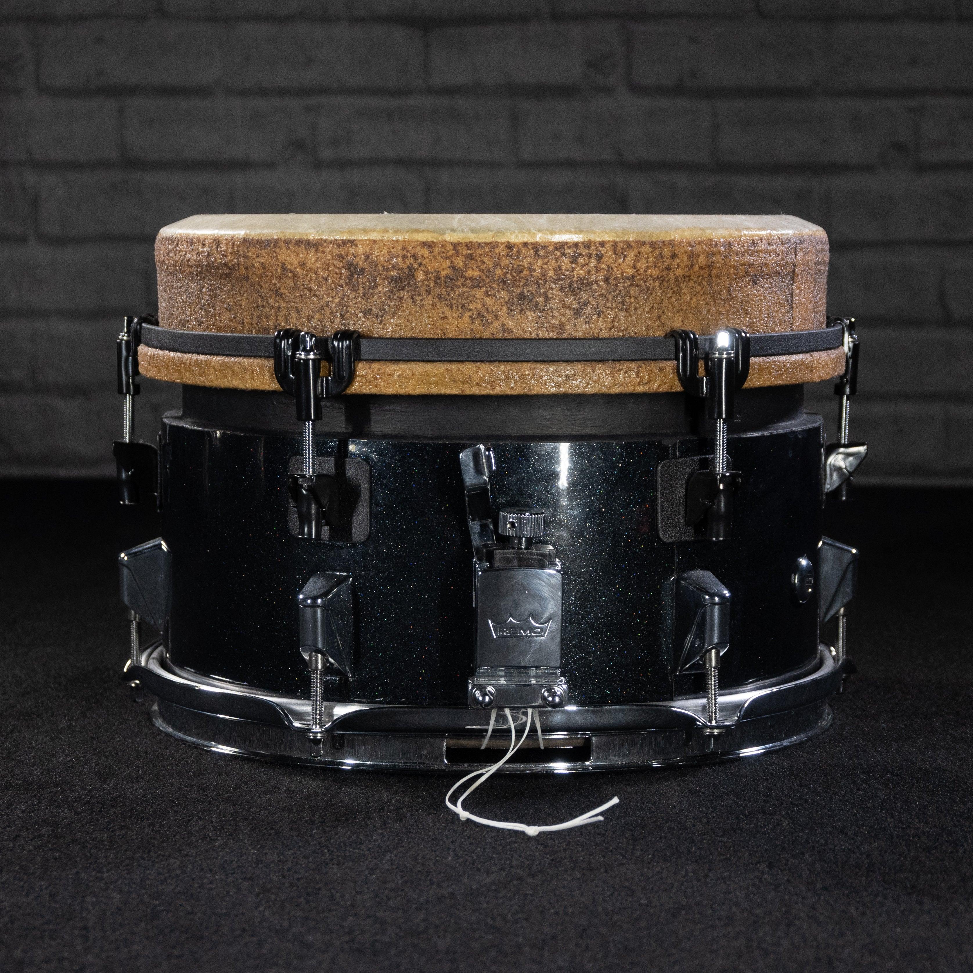 Remo Mondo Snare Black Sparkle with Hand Drum Top - Impulse Music Co.