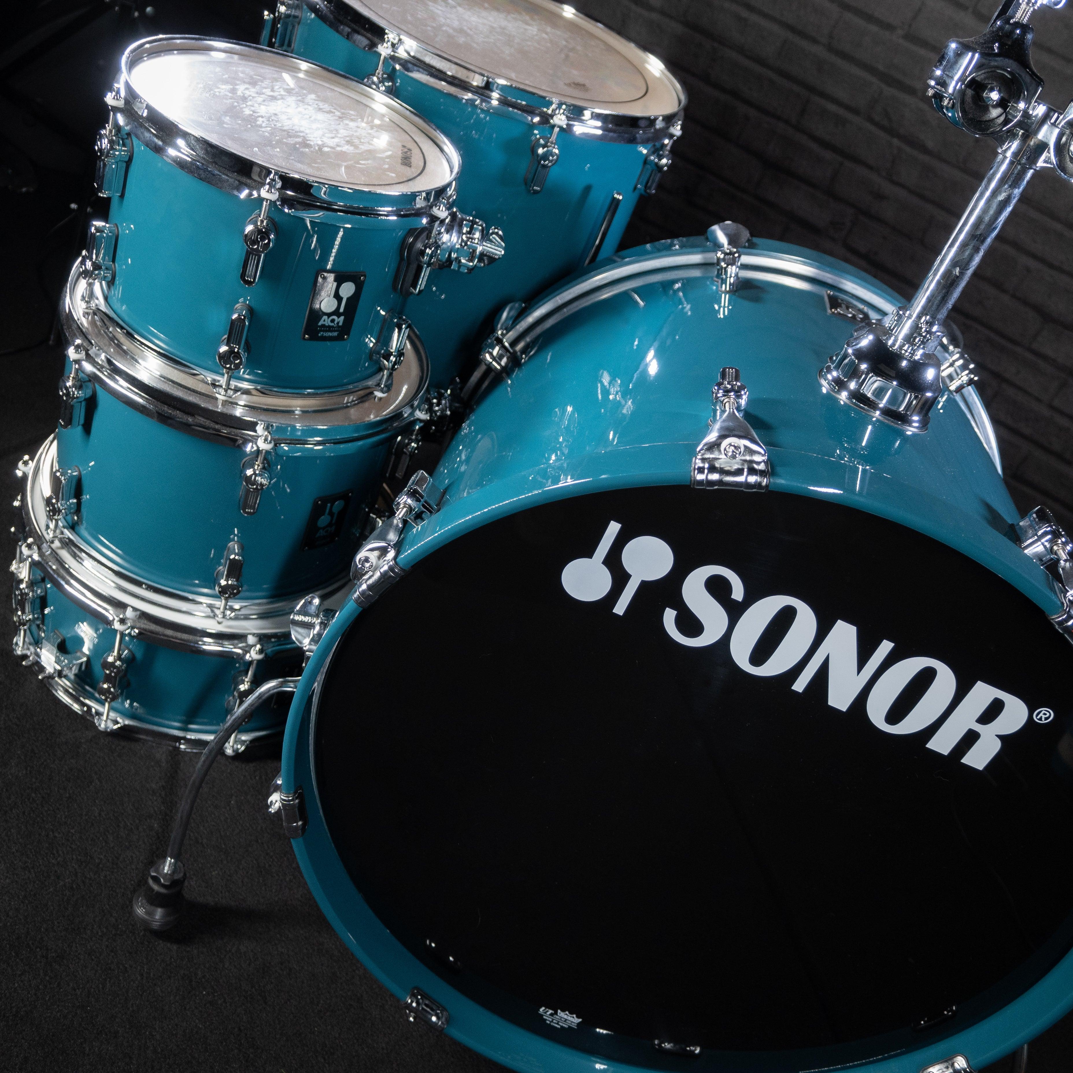 Sonor AQ1 Stage 5 Piece Drum Kit with Hardware (Caribbean Blue) USED - Impulse Music Co.
