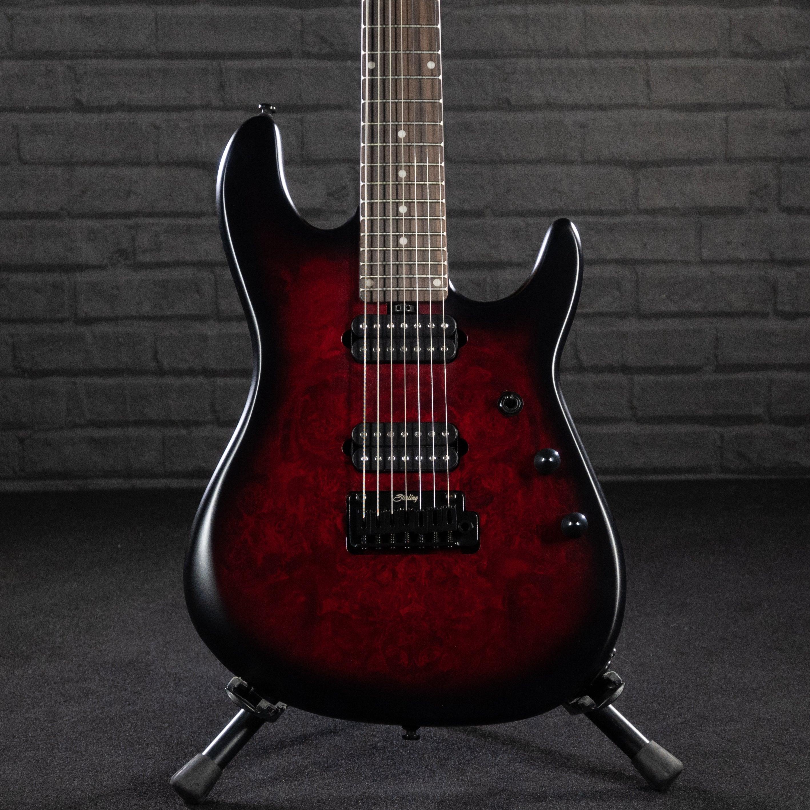 Sterling by Music Man Richardson7 (Dark Scarlet Burst Satin) - Impulse Music Co.