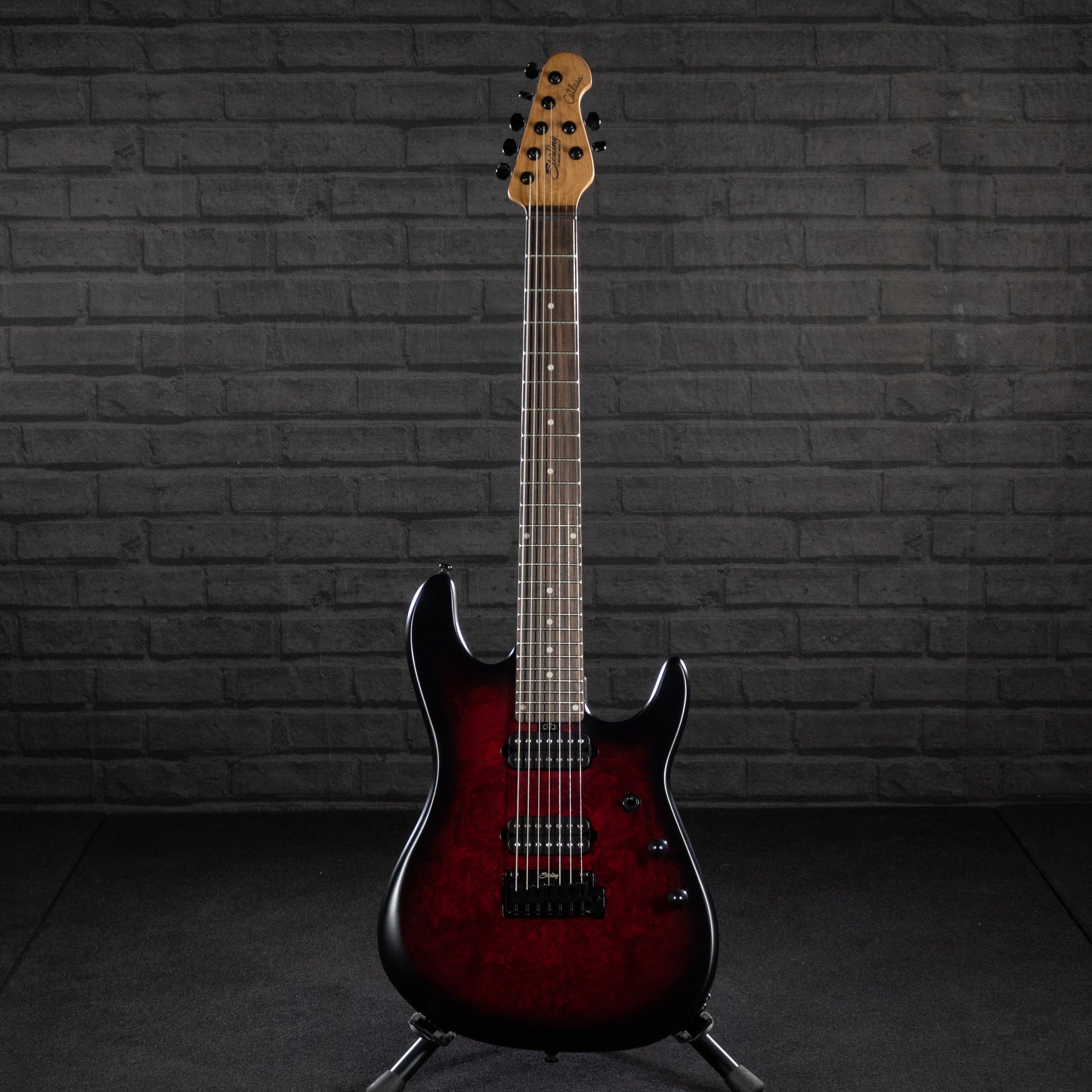 Sterling by Music Man Richardson7 (Dark Scarlet Burst Satin) - Impulse Music Co.