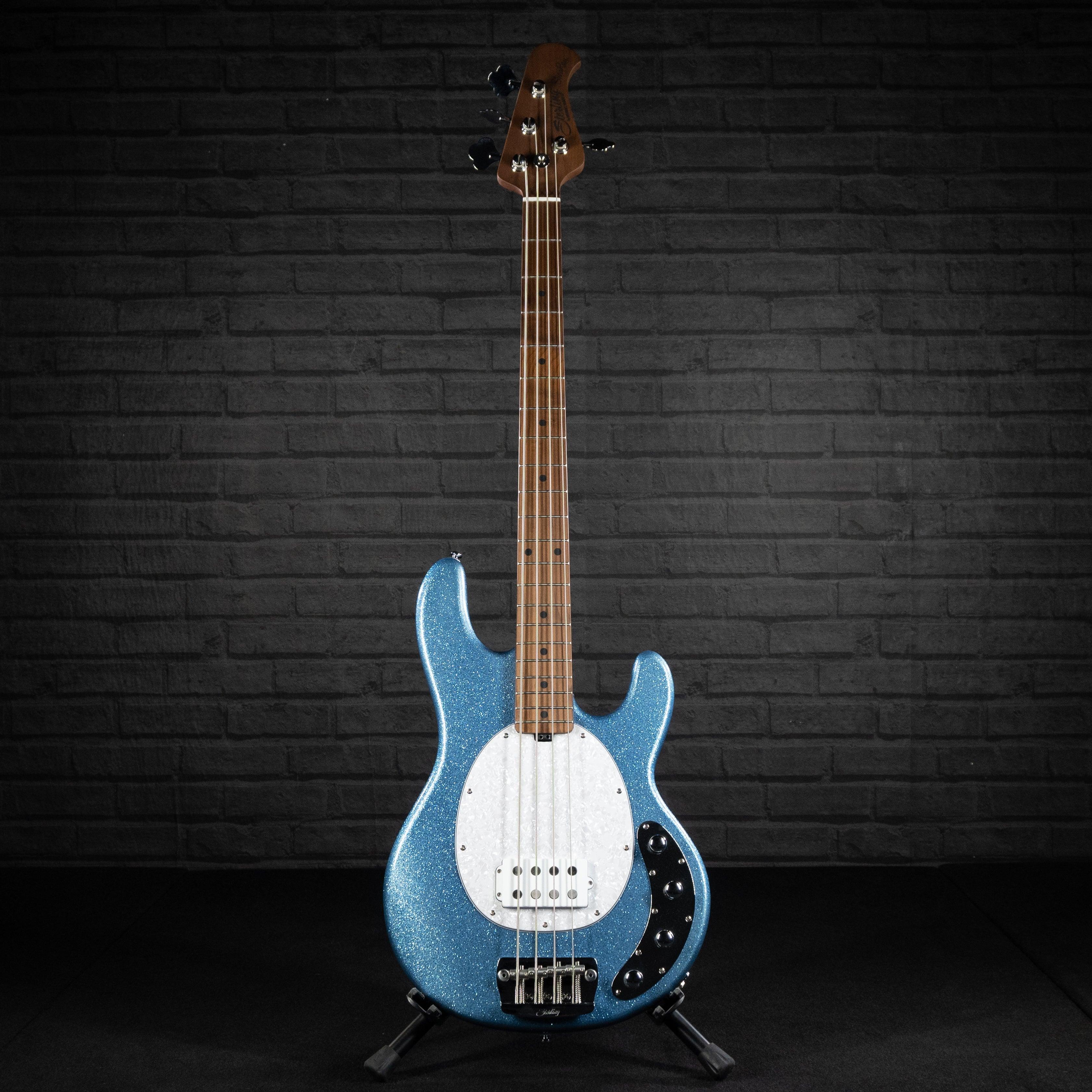 Sterling by Music Man StingRay Ray34 (Blue Sparkle) - Impulse Music Co.