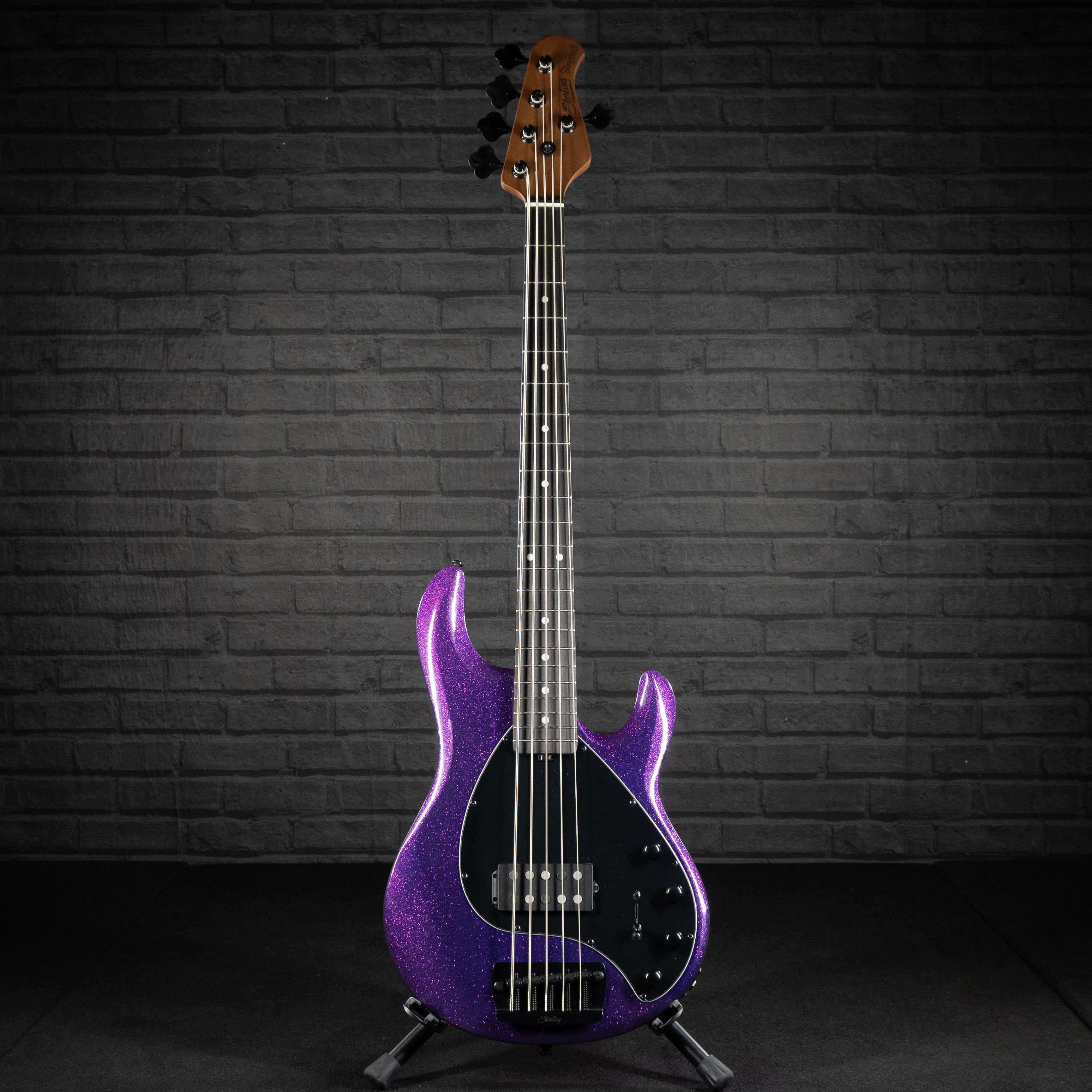 Sterling by Music Man StingRay RAY35 Electric Bass Guitar (Purple Sparkle) - Impulse Music Co.