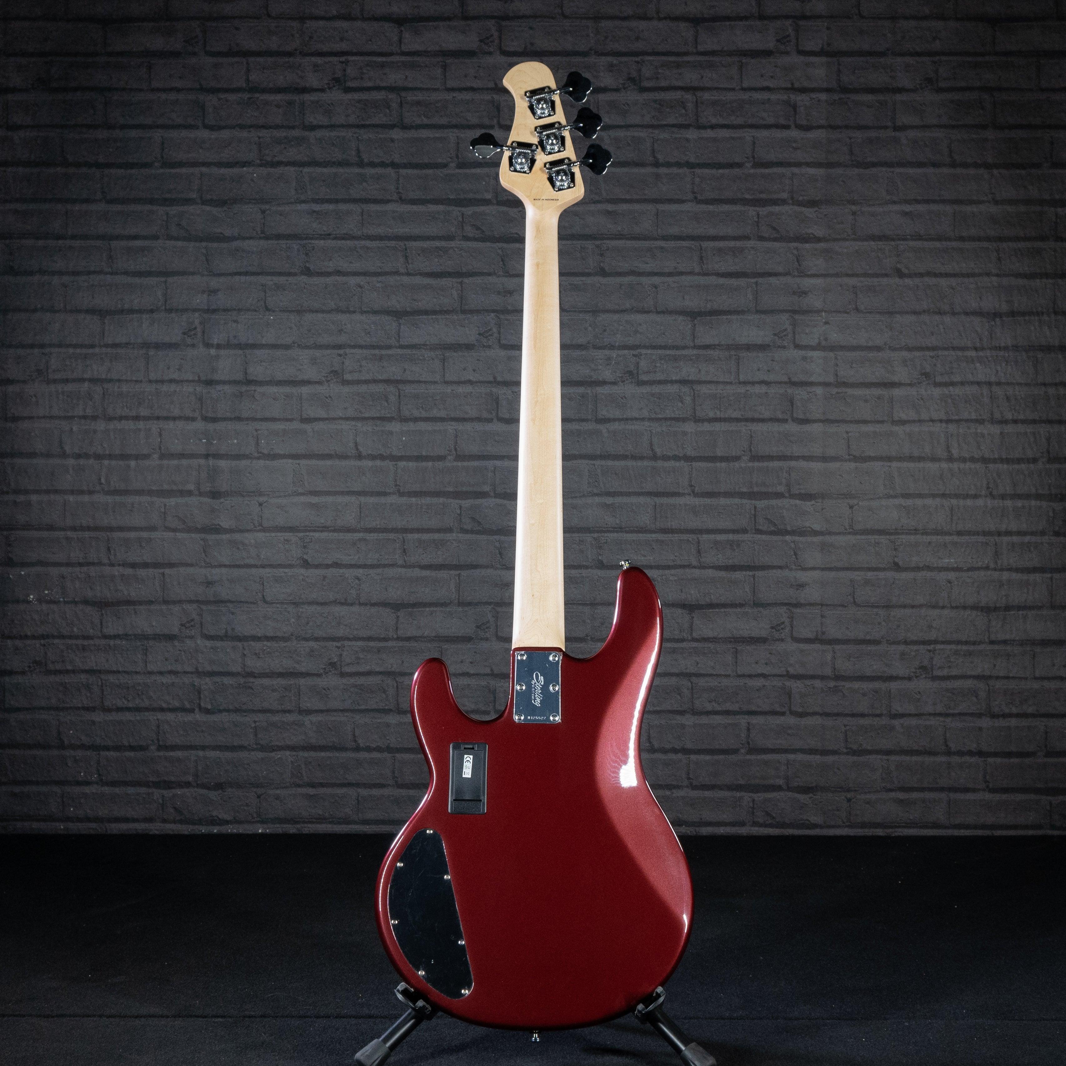 Sterling by Music Man StingRay RAY4HH Electric Bass Guitar (Candy Apple Red) - Impulse Music Co.