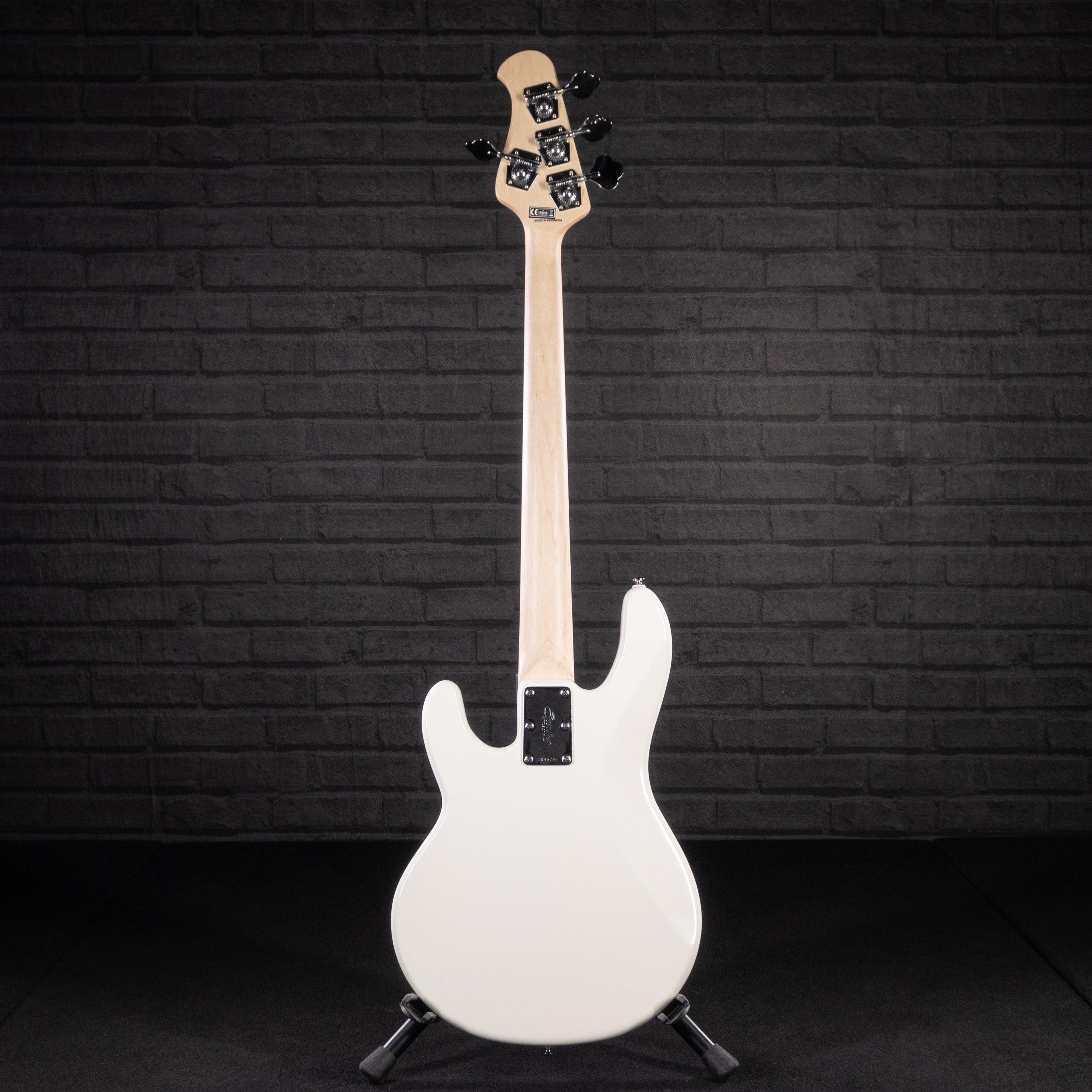 Sterling by Music Man Stingray Short Scale RAYSS4 (Olympic White) - Impulse Music Co.