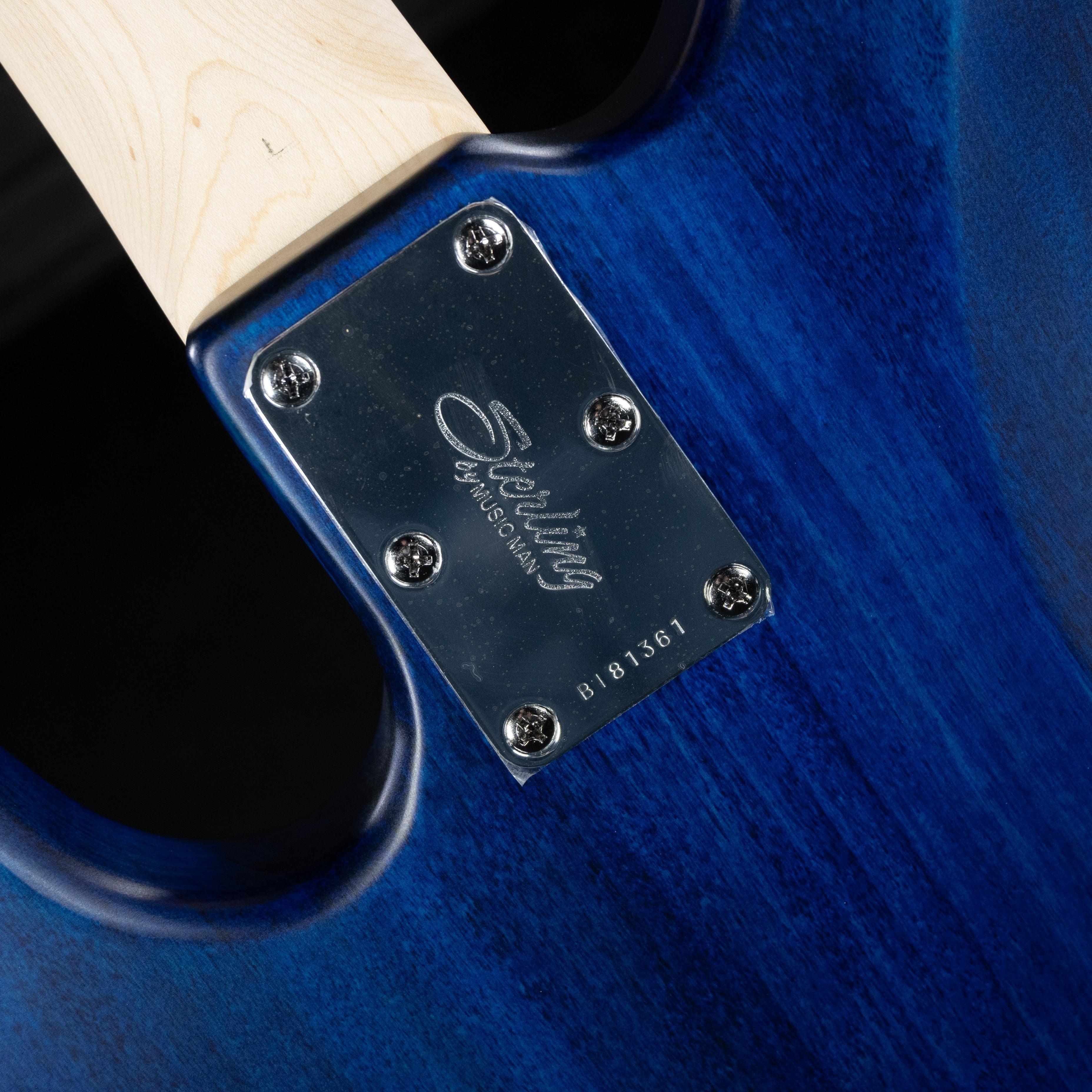 Sterling S.U.B. Series Stringray 4 (Trans Blue Stain) - Impulse Music Co.