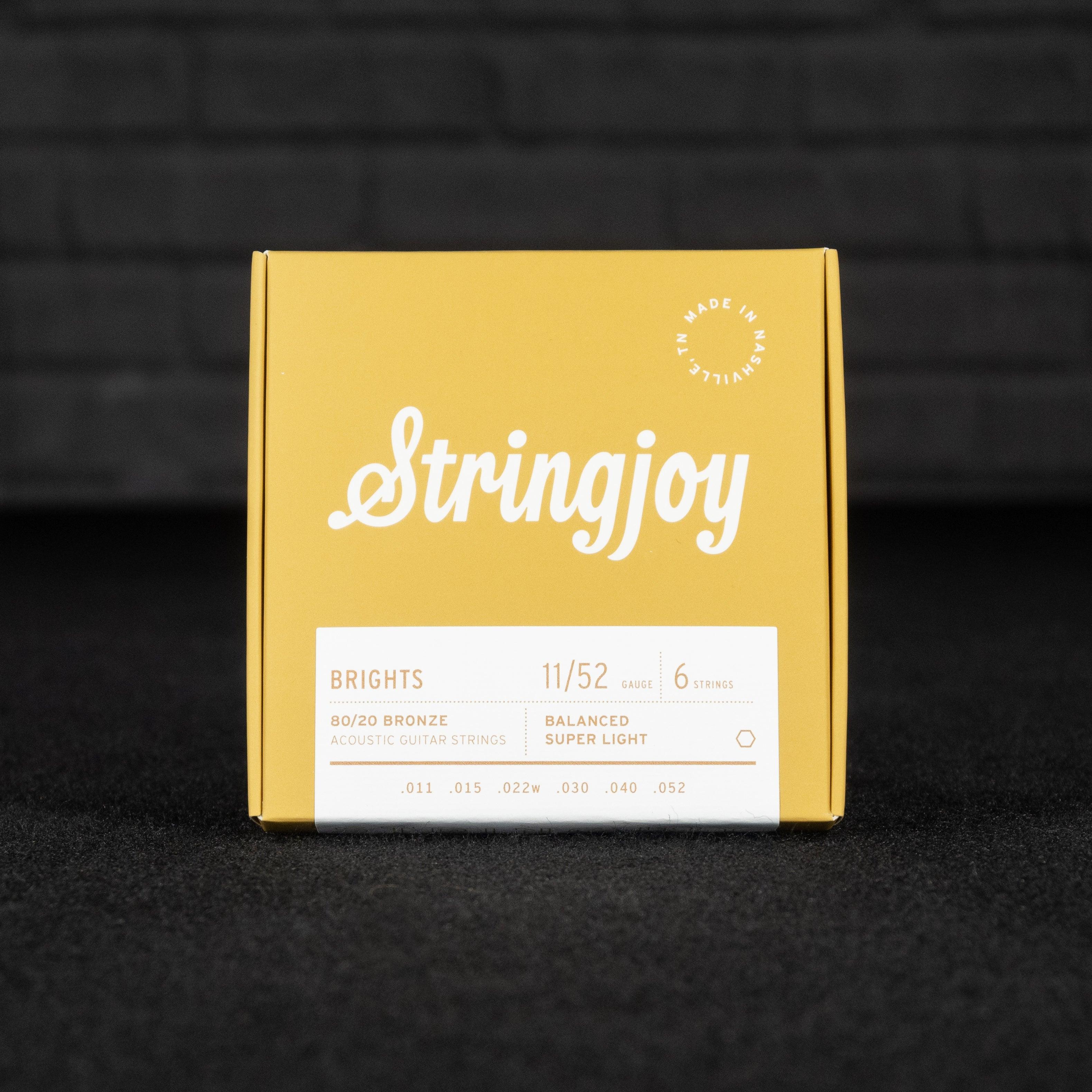 Stringjoy Brights | Super Light Gauge (11-52) 80/20 Bronze Acoustic Guitar Strings - Impulse Music Co.