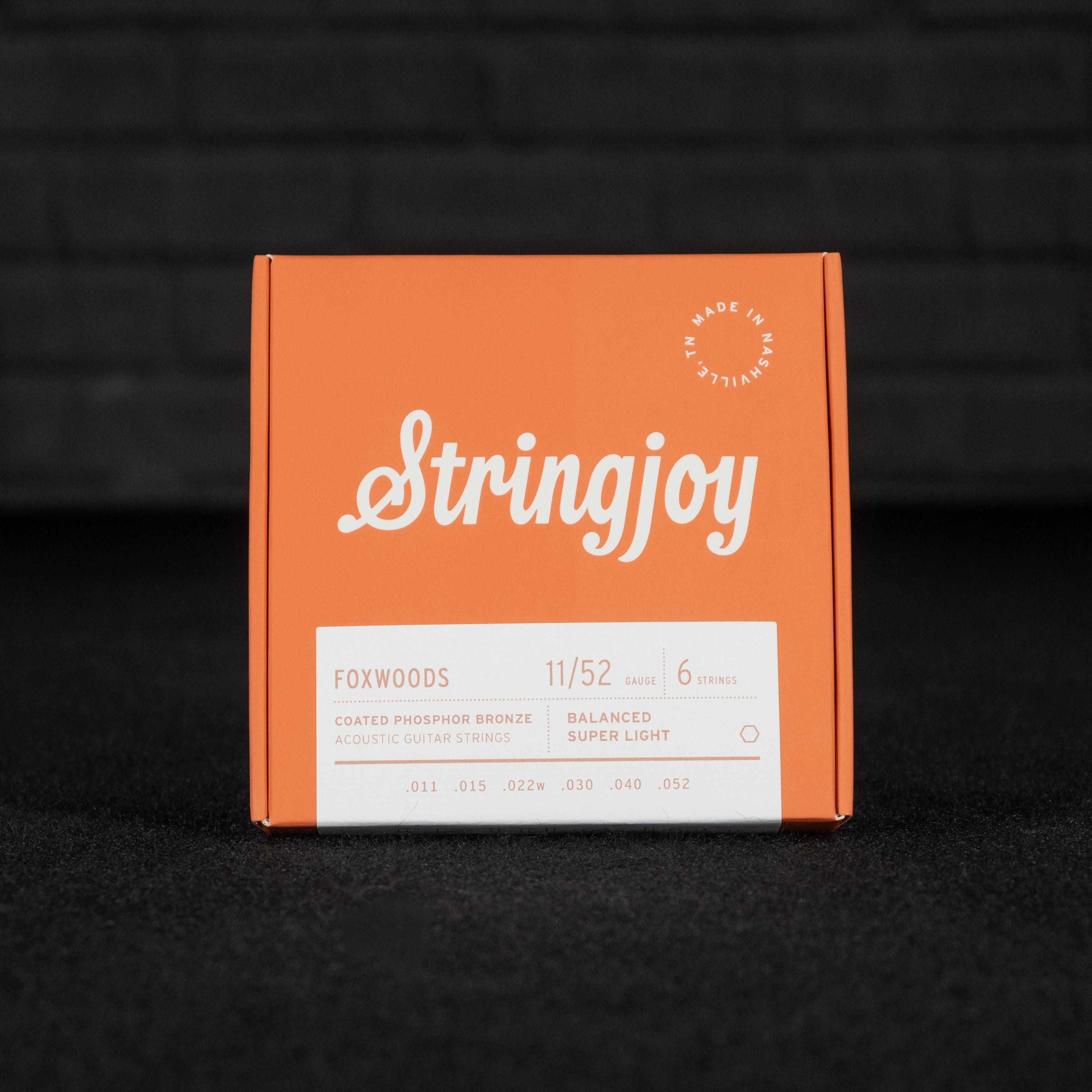 Stringjoy Foxwoods | Super Light Gauge (11-52) Coated Phosphor Bronze Acoustic Guitar Strings - Impulse Music Co.