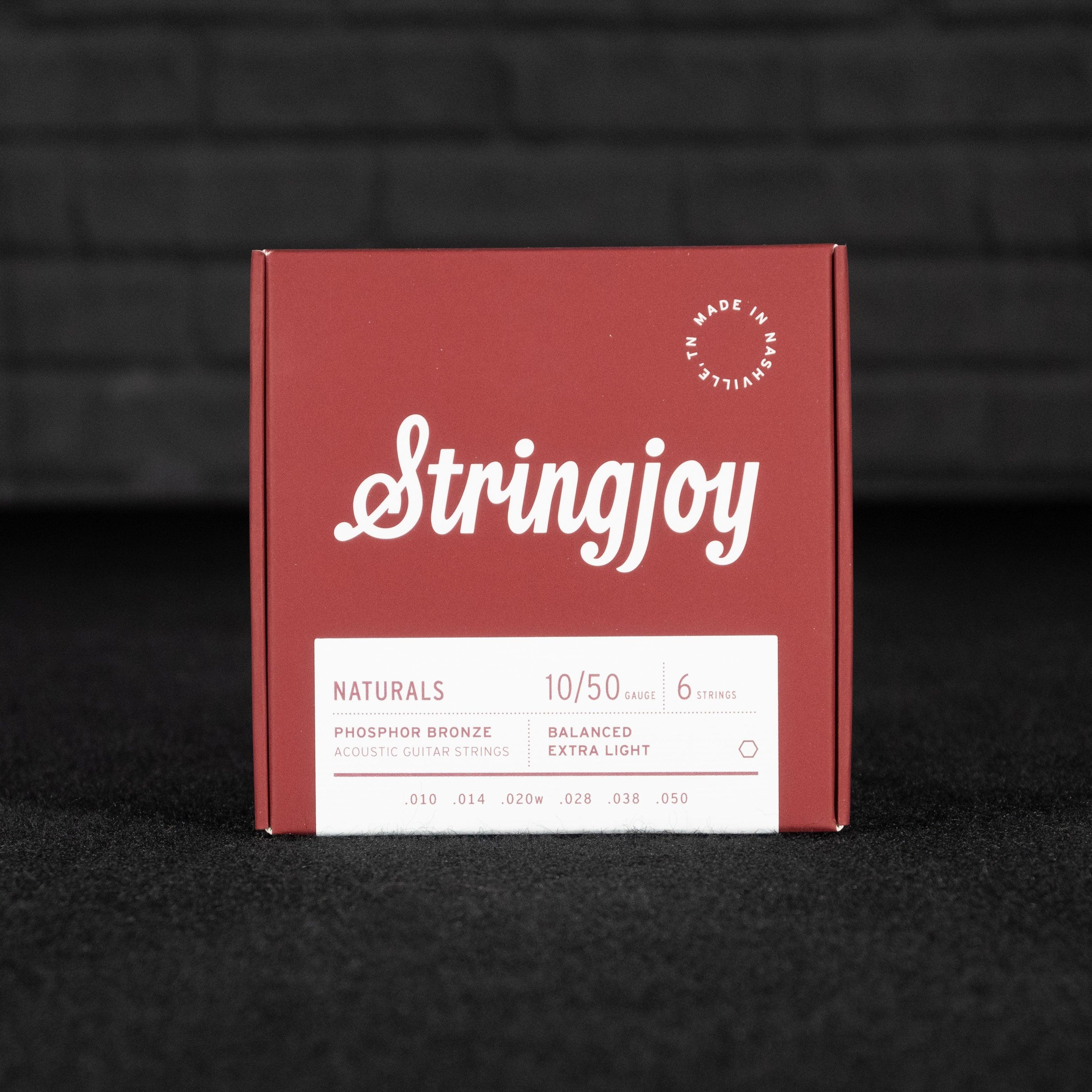 Stringjoy Naturals | Extra Light Gauge (10-50) Phosphor Bronze Acoustic Guitar Strings - Impulse Music Co.