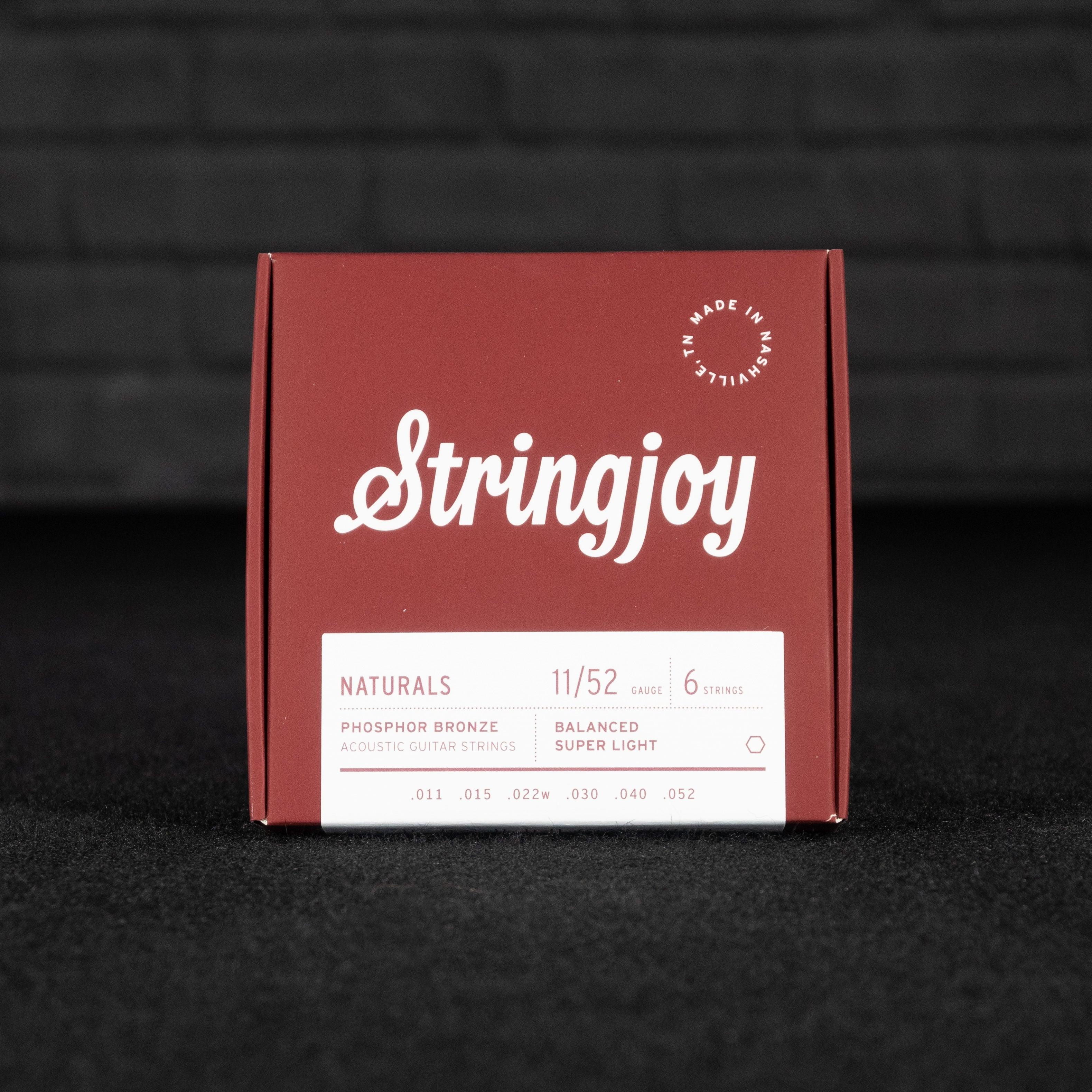 Stringjoy Naturals | Super Light Gauge (11-52) Phosphor Bronze Acoustic Guitar Strings - Impulse Music Co.