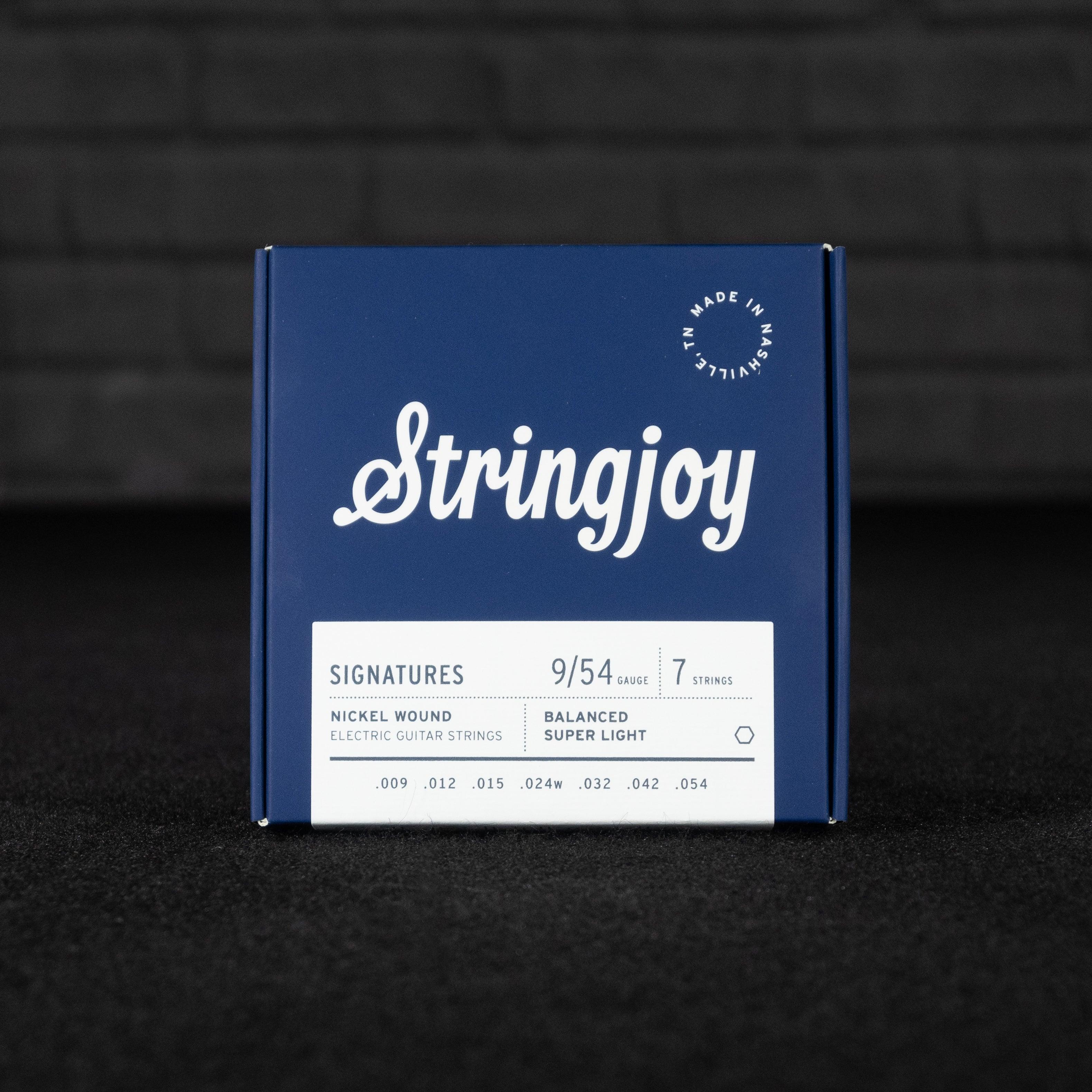 Stringjoy Signatures | 7 String Balanced Super Light Gauge (9-54) Nickel Wound Electric Guitar Strings - Impulse Music Co.