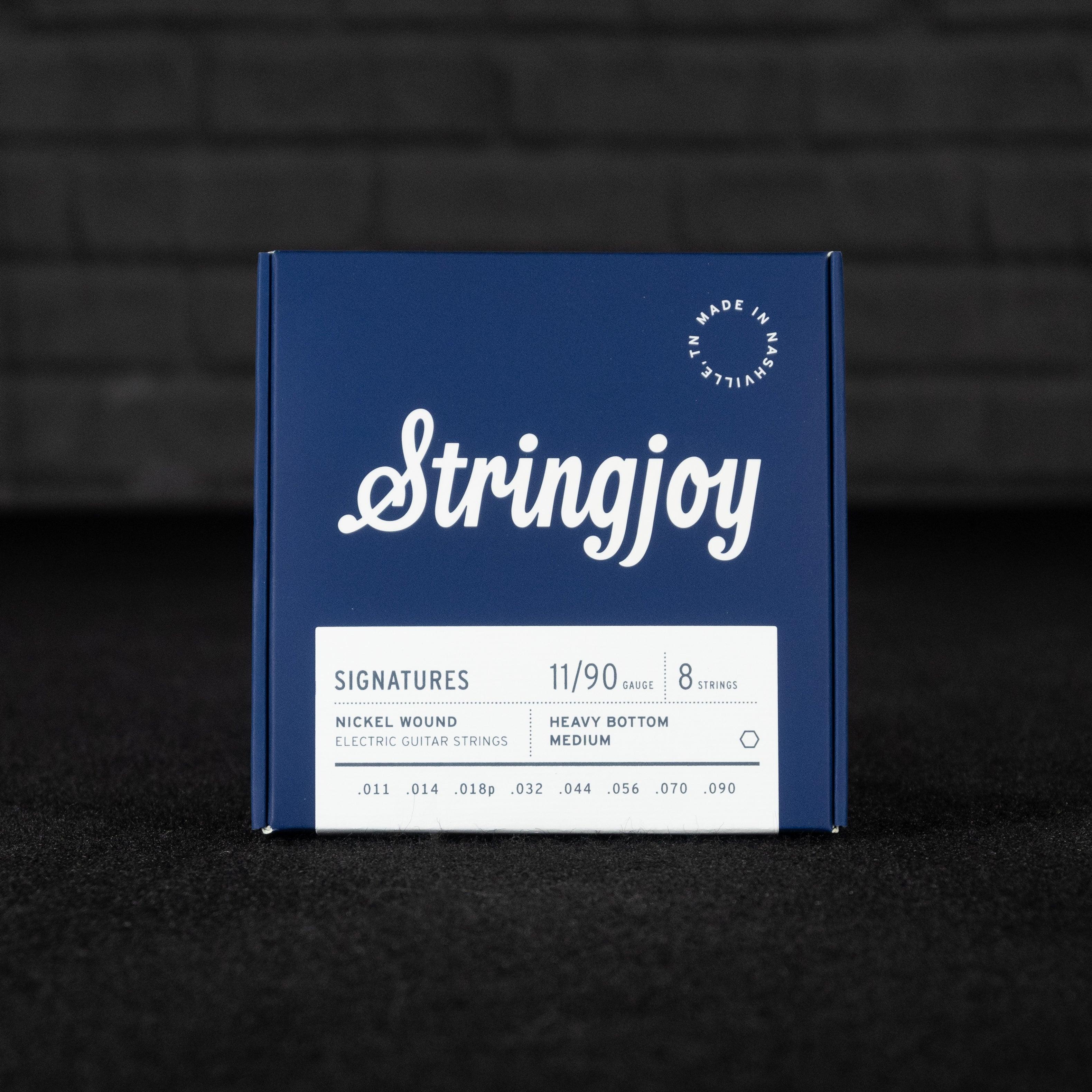 Stringjoy Signatures | 8 String Heavy Bottom Medium Gauge (11-90) Nickel Wound Electric Guitar Strings - Impulse Music Co.