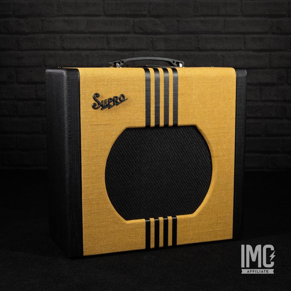 Supro Delta King 12 Guitar Combo Amplifier (Tweed and Black) - Impulse Music Co.