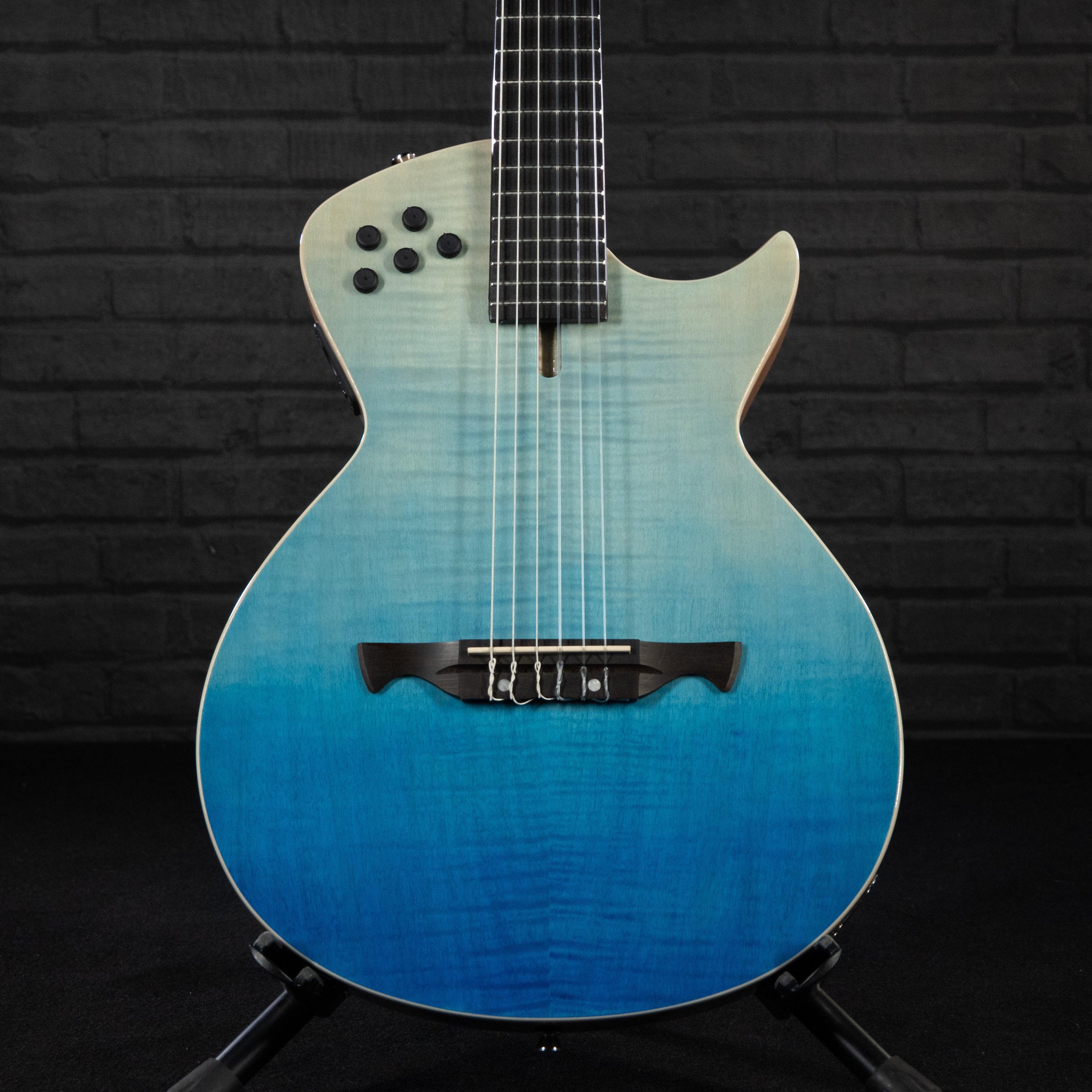 Tagima Modena Nylon Electric Guitar (Transparent Blue Fade) - Impulse Music Co.