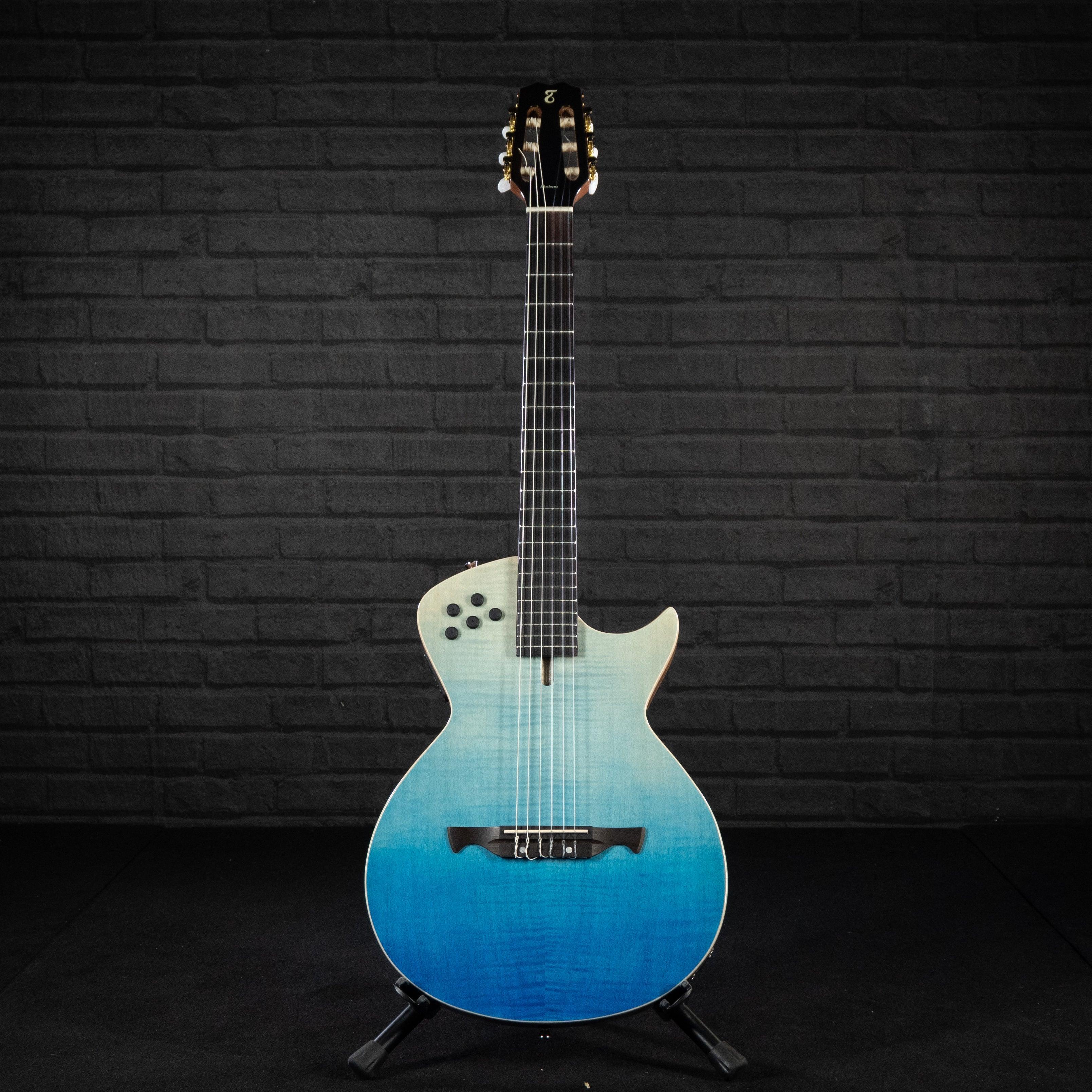 Tagima Modena Nylon Electric Guitar (Transparent Blue Fade) - Impulse Music Co.