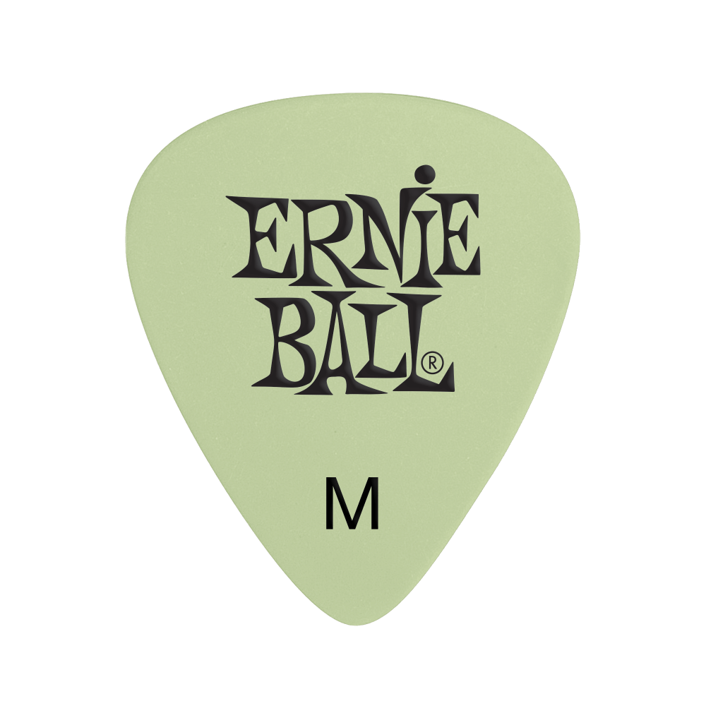 Ernie Ball Cellulose Guitar Pick - Medium Super Glow - 12 Pack
