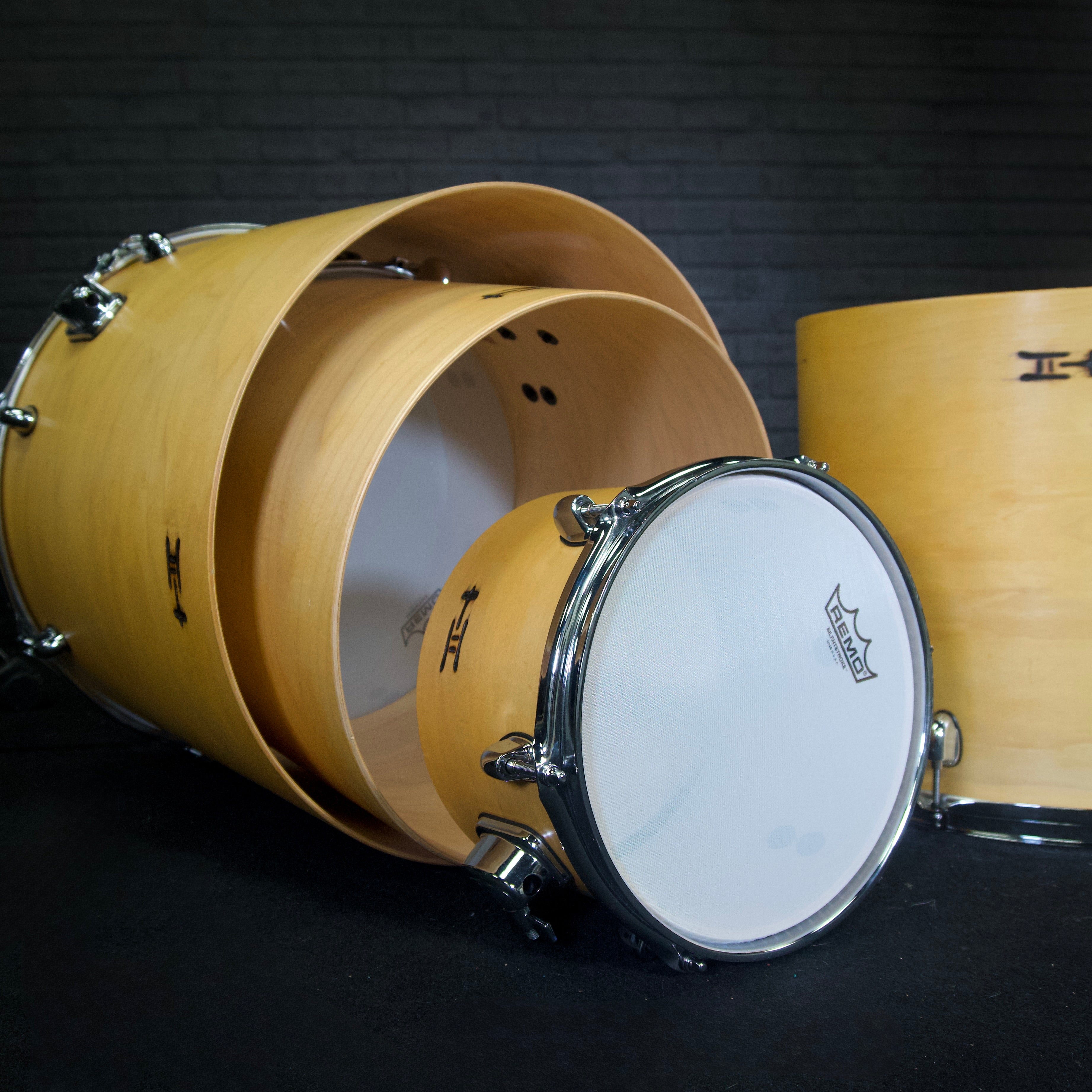 TreeHouse Compact 8-Piece Plied Maple Concert Tom Nesting Kit (Natural Maple) [USED]