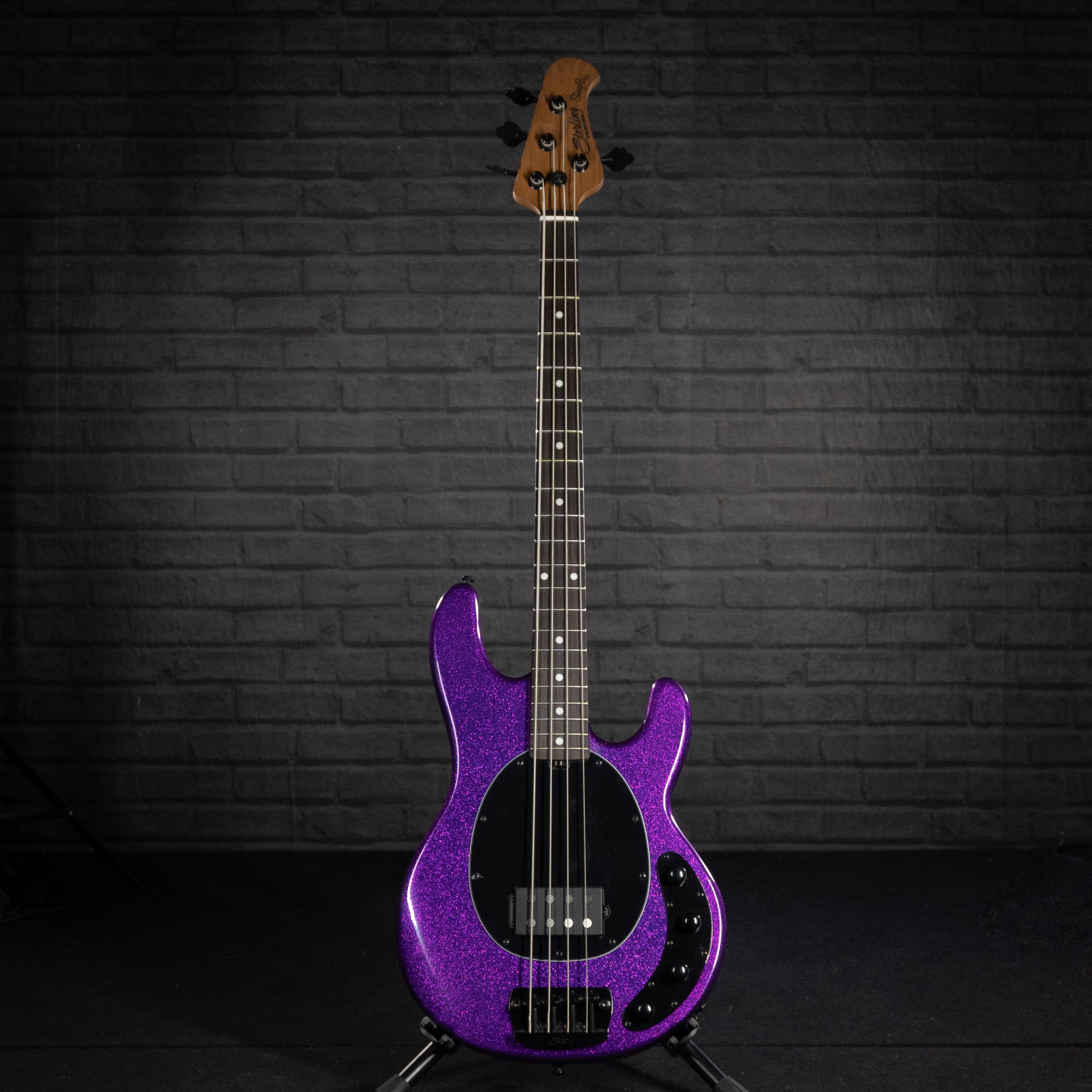 Sterling by Music Man StingRay Ray34 Electric Bass Guitar (Purple Sparkle) - Impulse Music Co.