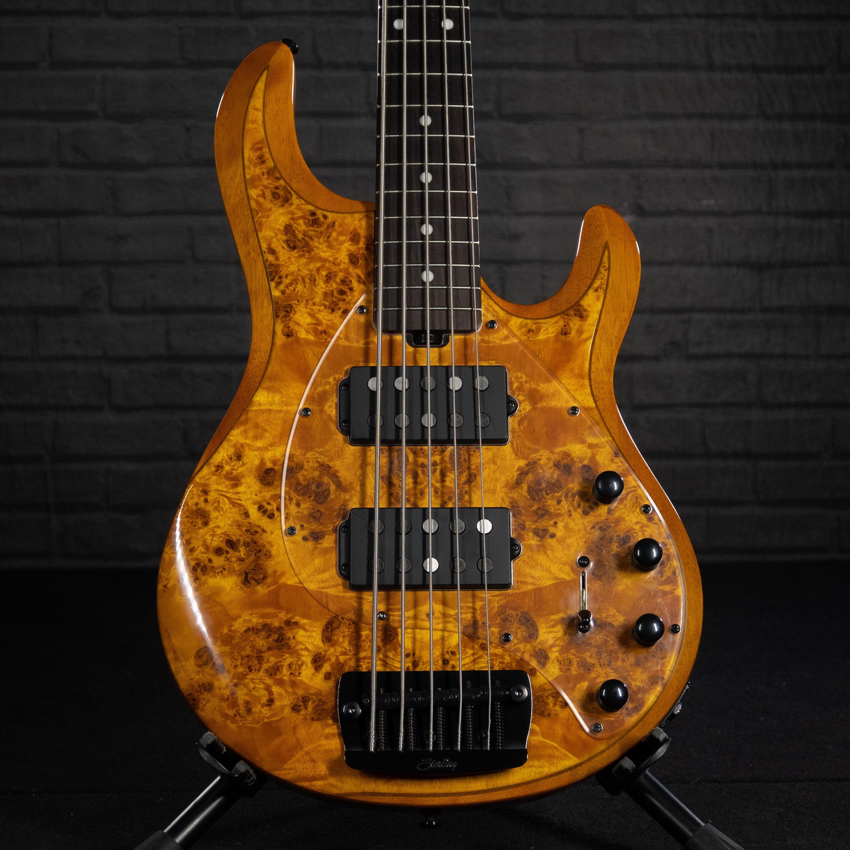 Sterling by Music Man StingRay RAY35HH Electric Bass Guitar (Amber) - Impulse Music Co.