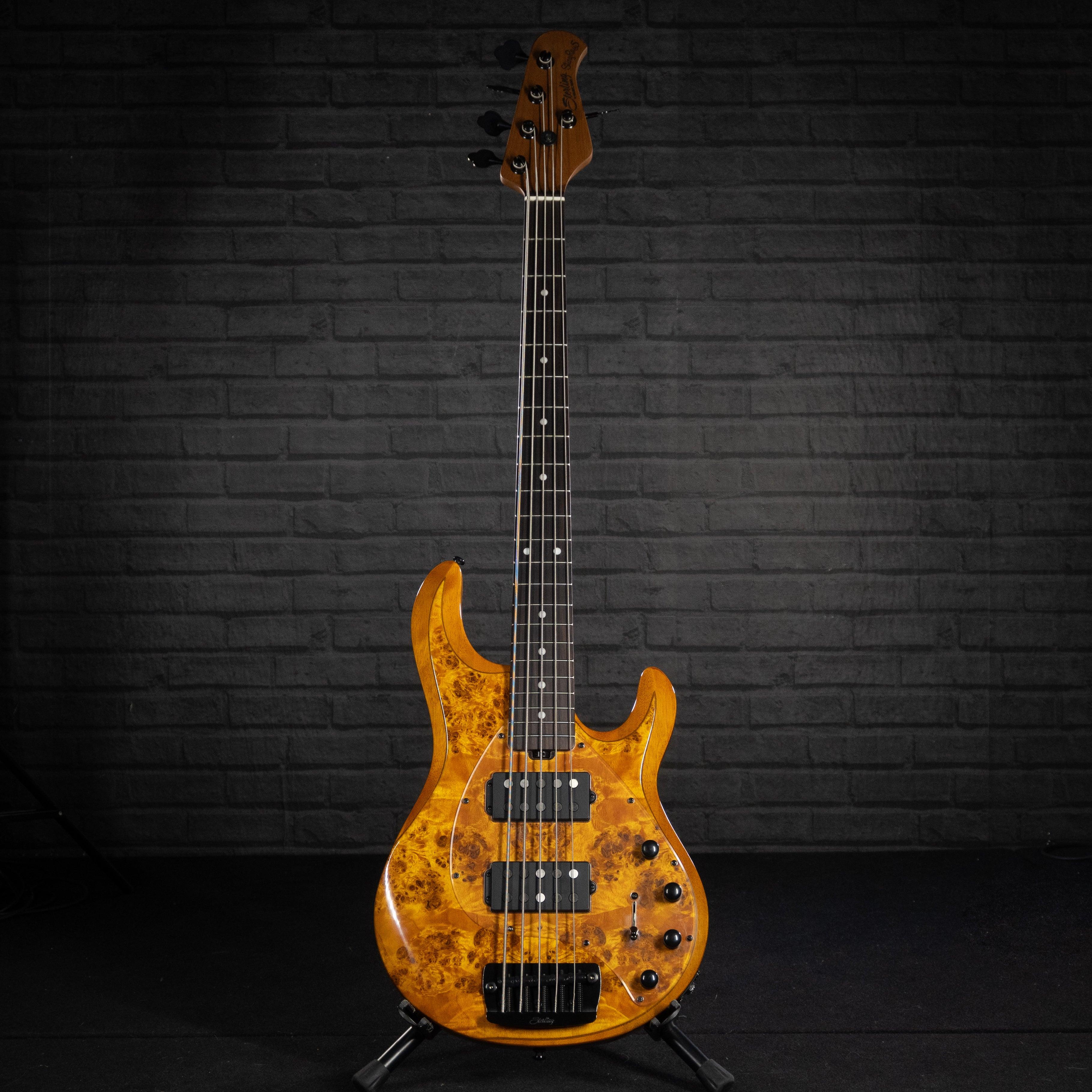 Sterling by Music Man StingRay RAY35HH Electric Bass Guitar (Amber) - Impulse Music Co.