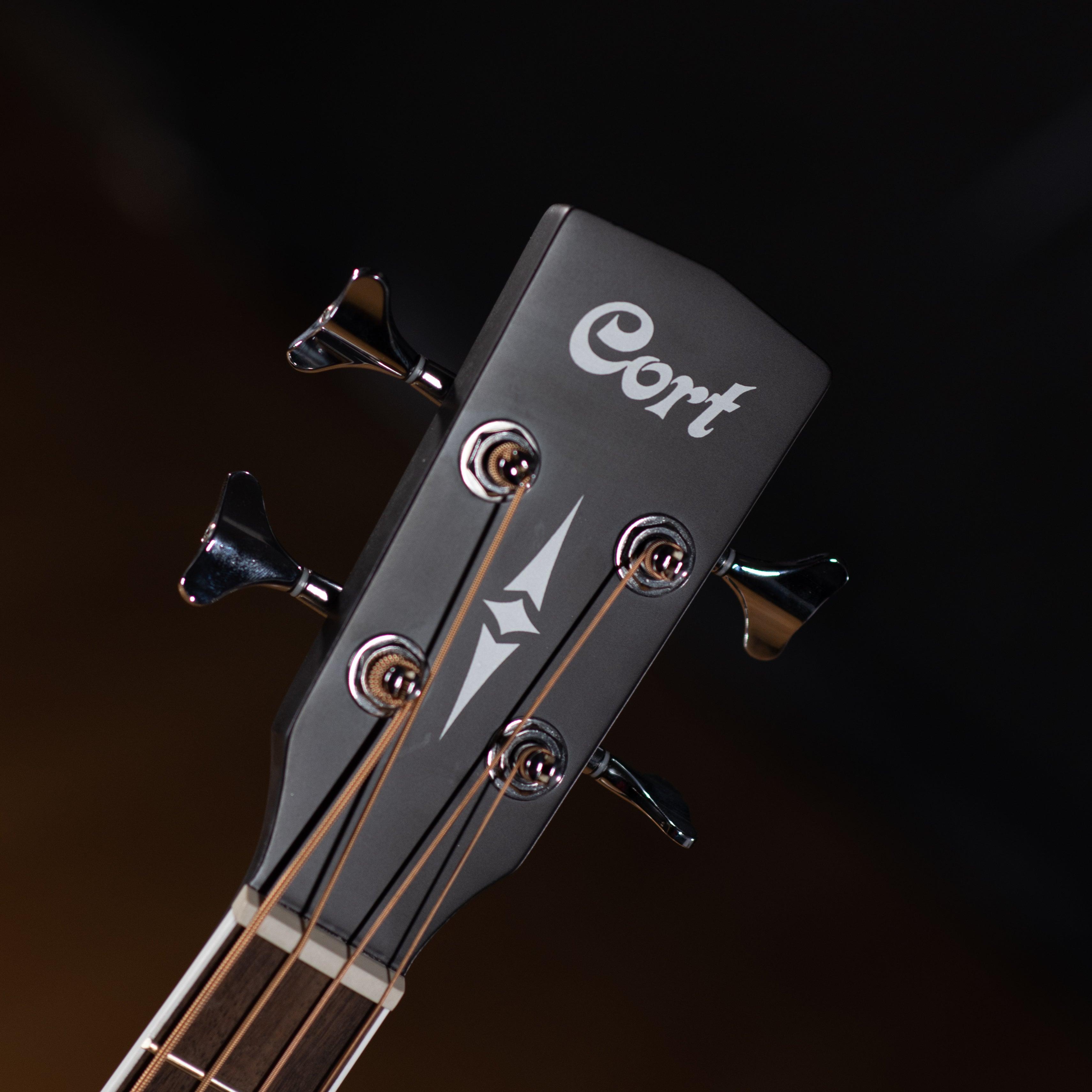 Cort AB590MF Open Pore Black Acoustic Bass - Impulse Music Co.