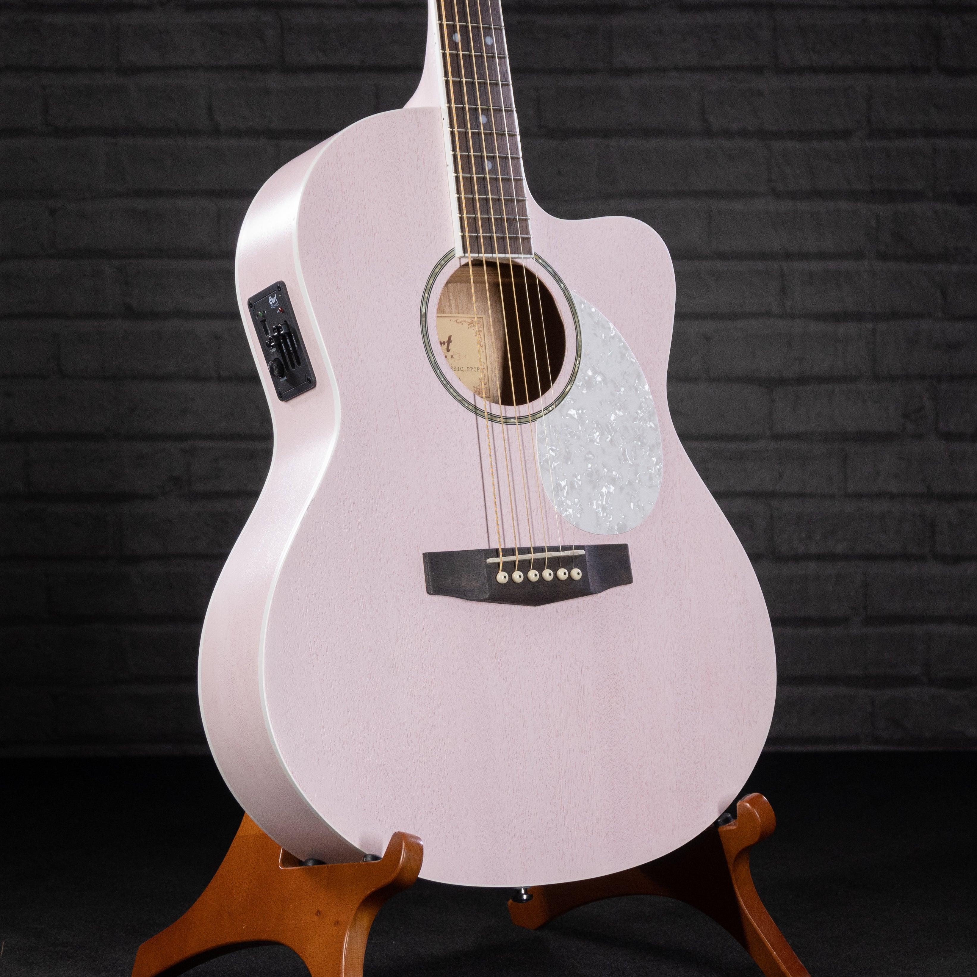 Cort Jade Series Acoustic/Electric Guitar (Pastel Pink Open Pore) - Impulse Music Co.