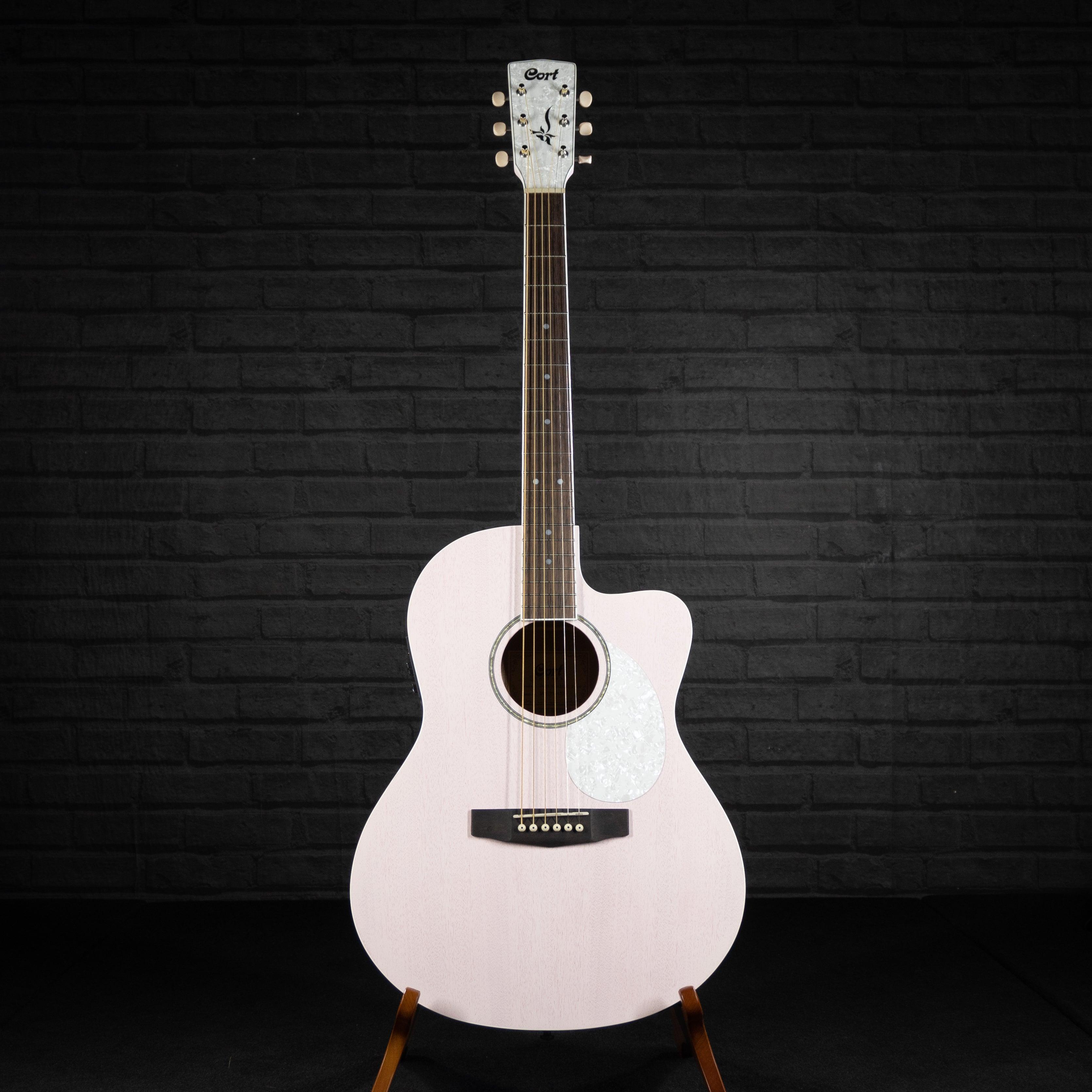 Cort Jade Series Acoustic/Electric Guitar (Pastel Pink Open Pore) - Impulse Music Co.