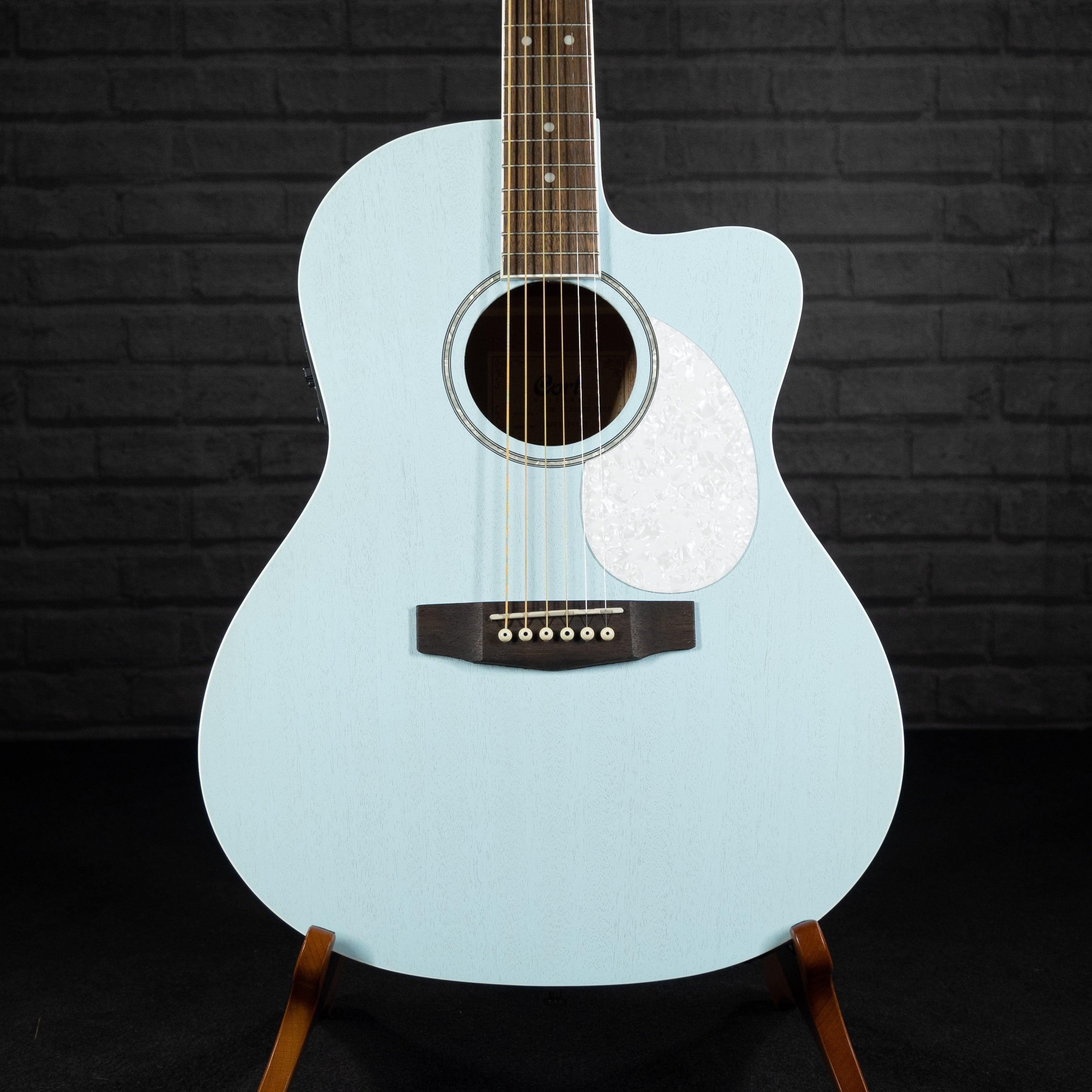 Cort Jade Series Acoustic/Electric Guitar (Sky Blue Open Pore) - Impulse Music Co.
