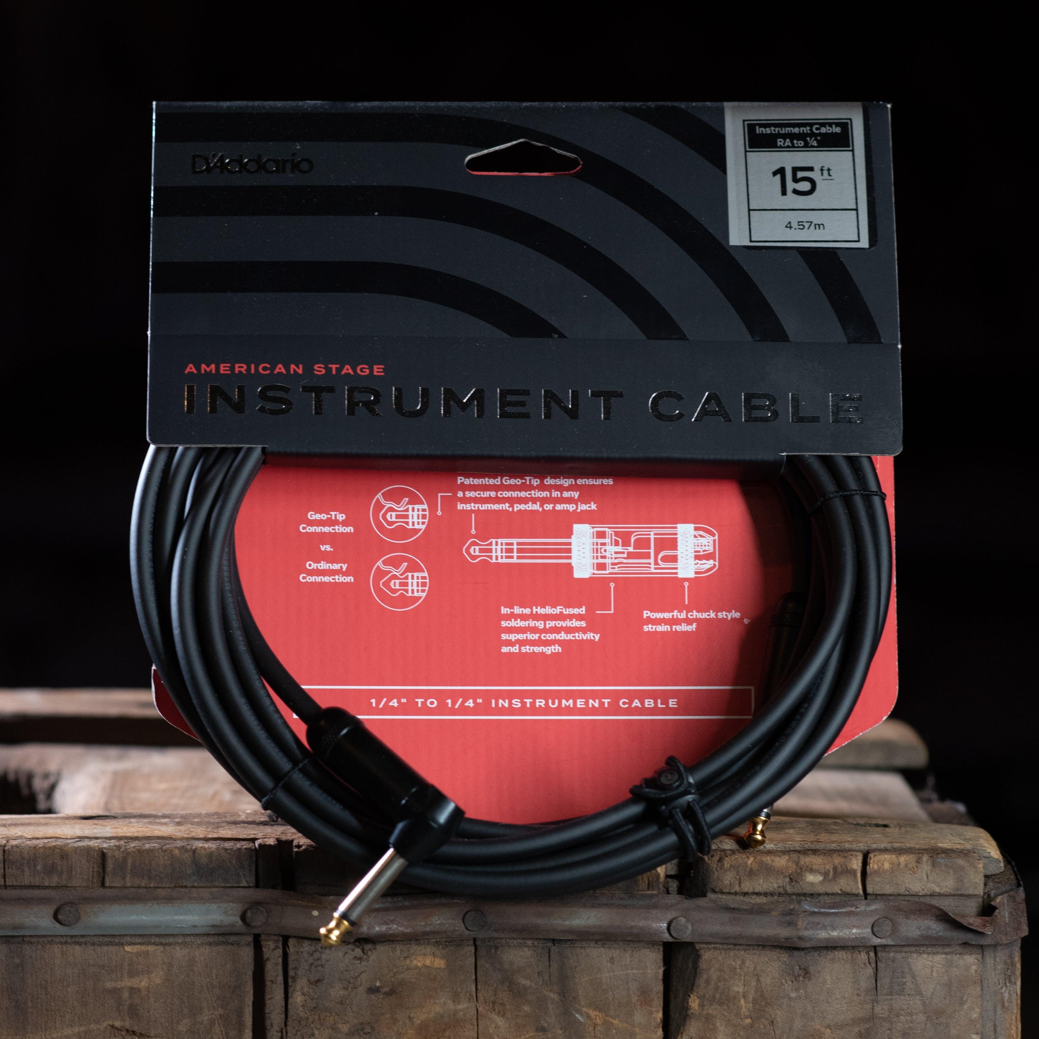 D'addario American Stage Cable RA 15 ft. - Impulse Music Co.