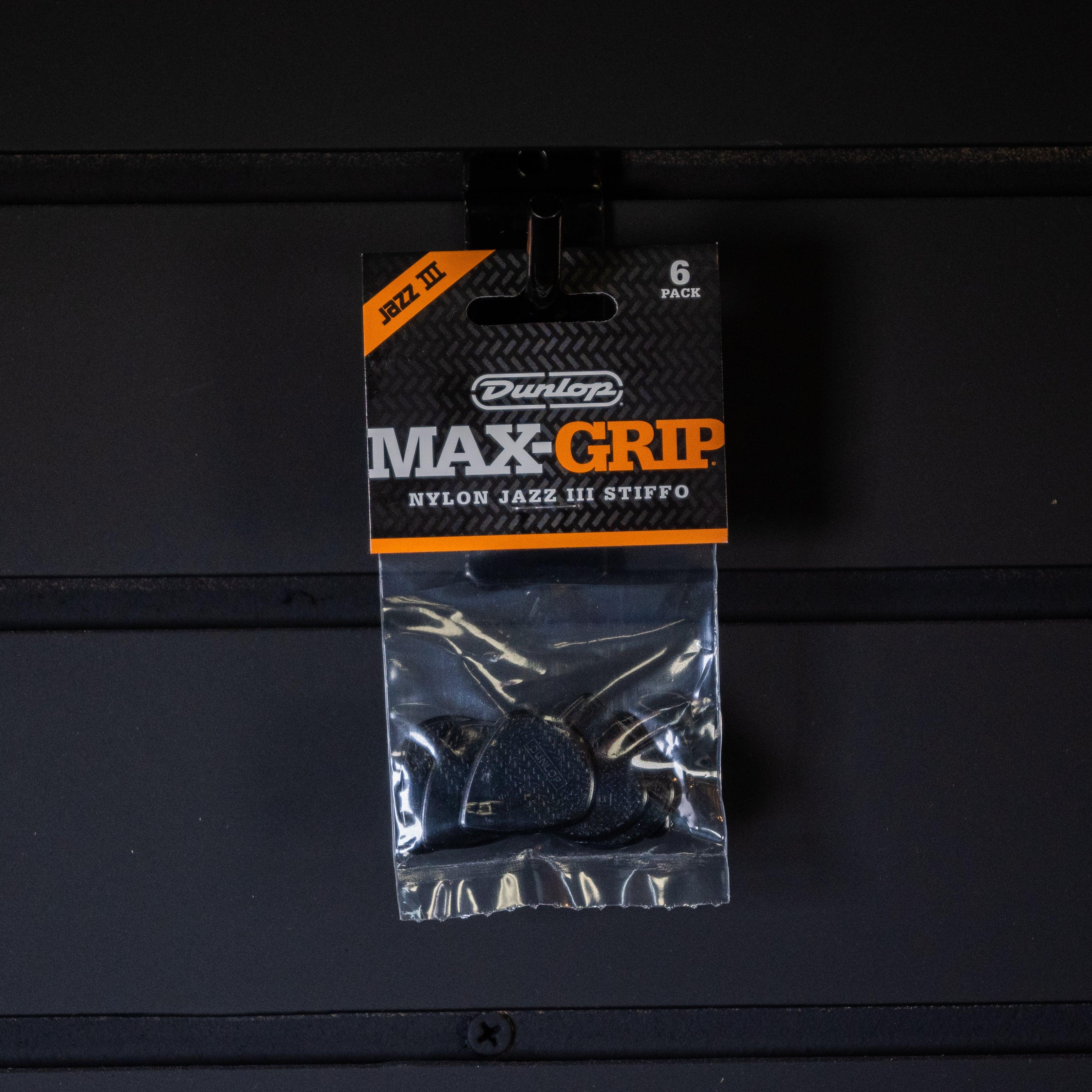 Dunlop Max Grip Nylon Jazz III Stiffo Picks - Impulse Music Co.