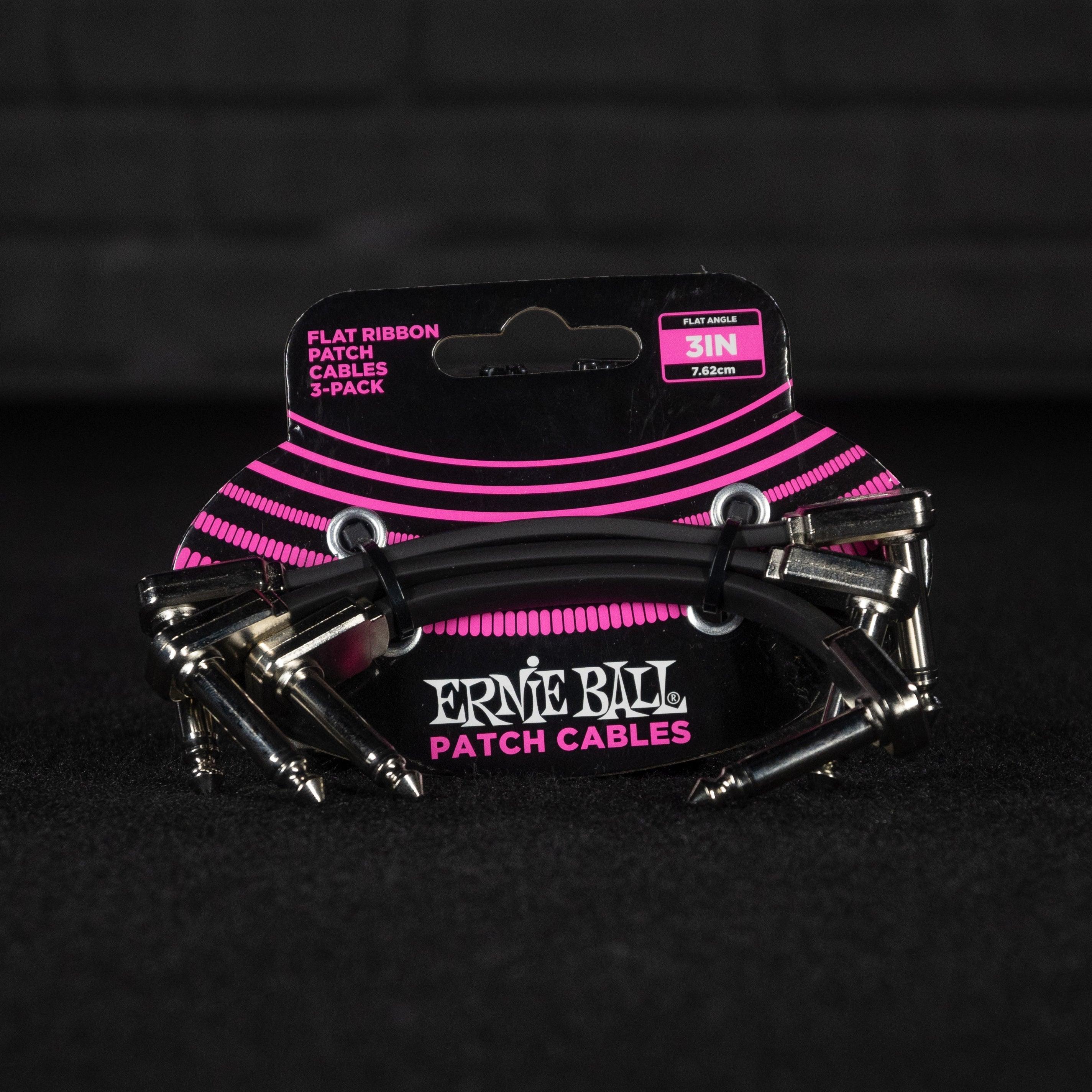 Ernie Ball Patch Cables 3 inch 3-pack - Impulse Music Co.