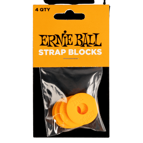 Ernie Ball Strap Blocks 4PK - Orange - Impulse Music Co.