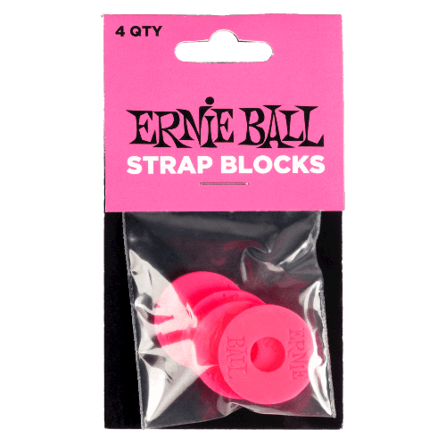 Ernie Ball Strap Blocks 4PK - Pink - Impulse Music Co.
