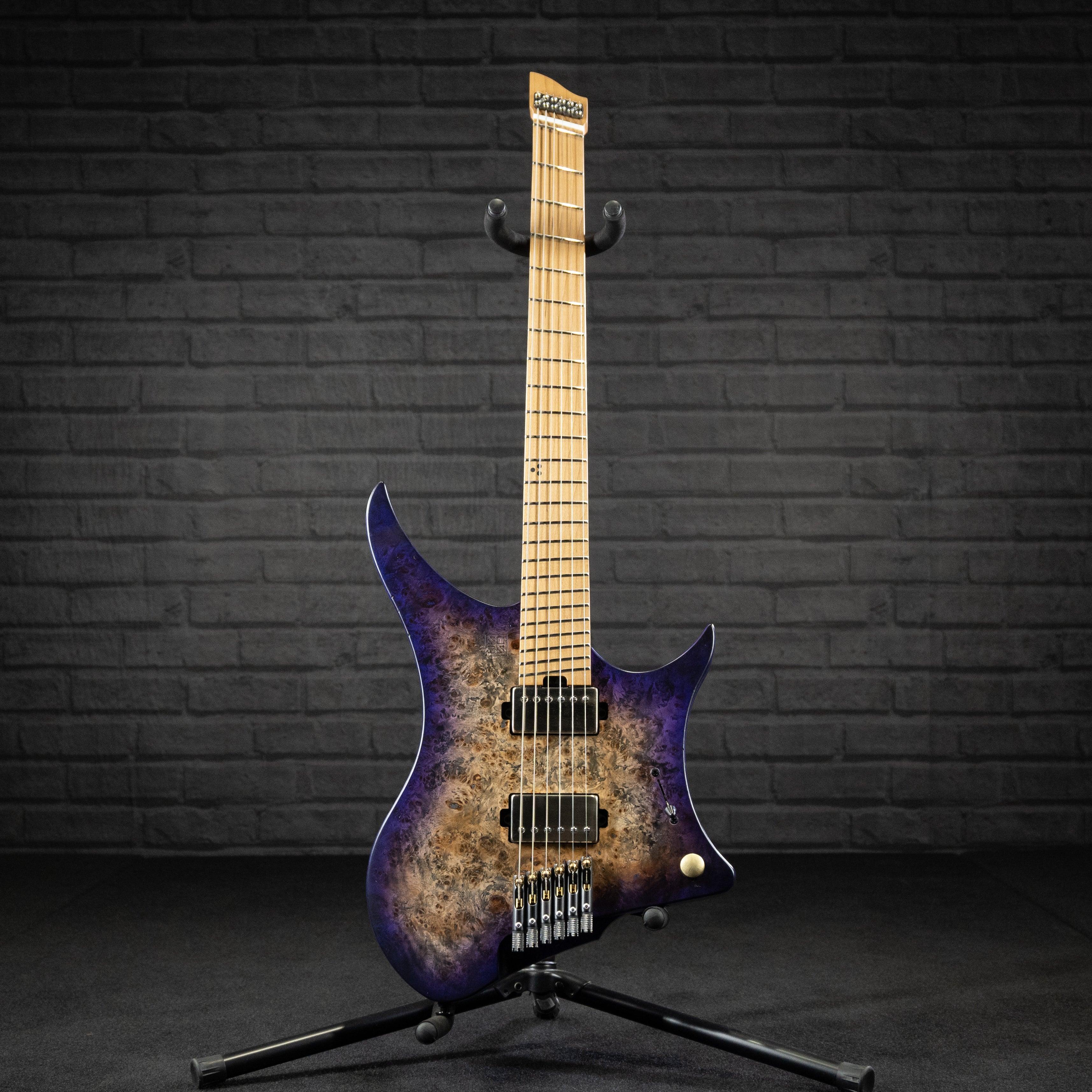 GOC E Series Materia 6 Headless 6-String(Purple Burl Burst) - Impulse Music Co.