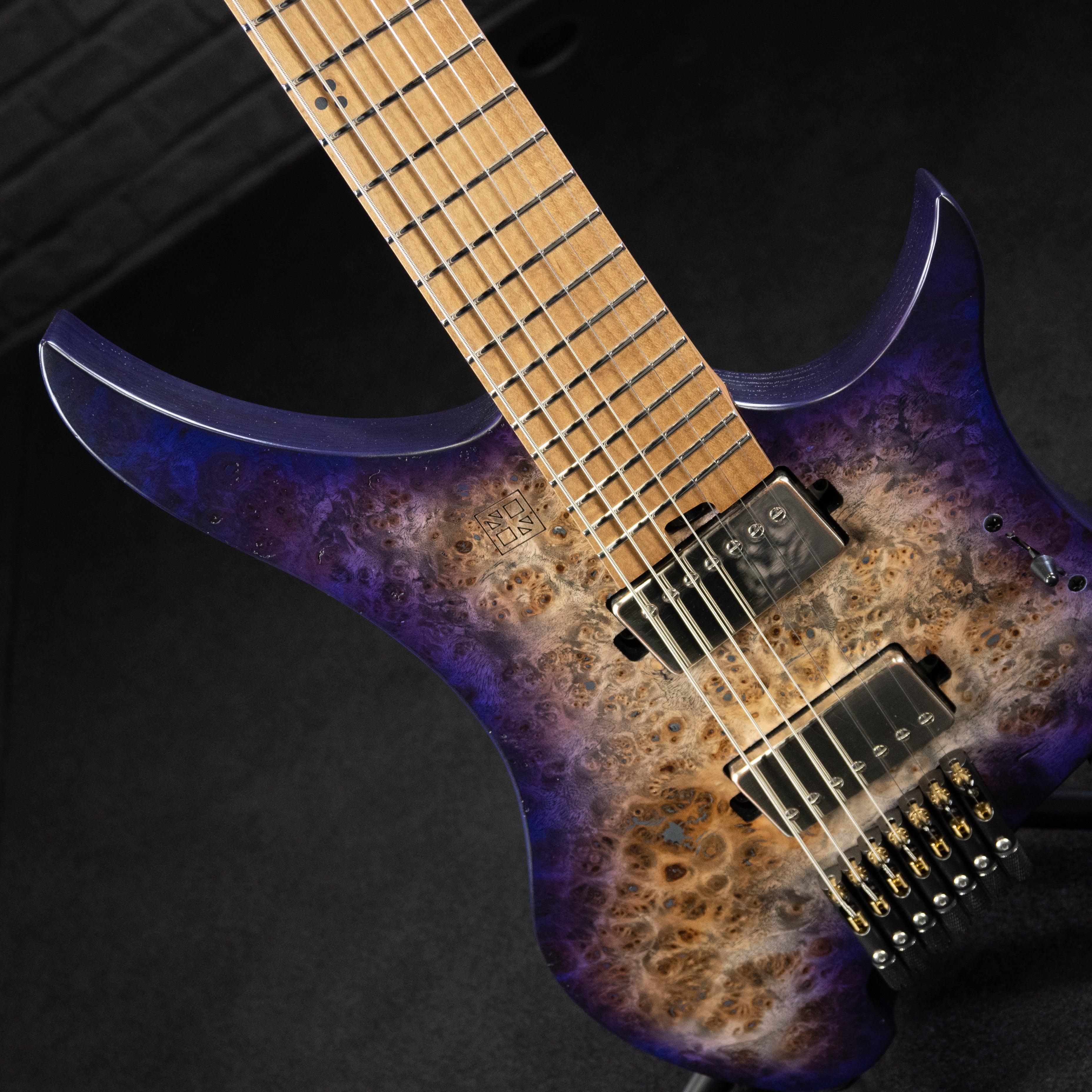 GOC E Series Materia 7 Headless 7-String(Purple Burl Burst) - Impulse Music Co.