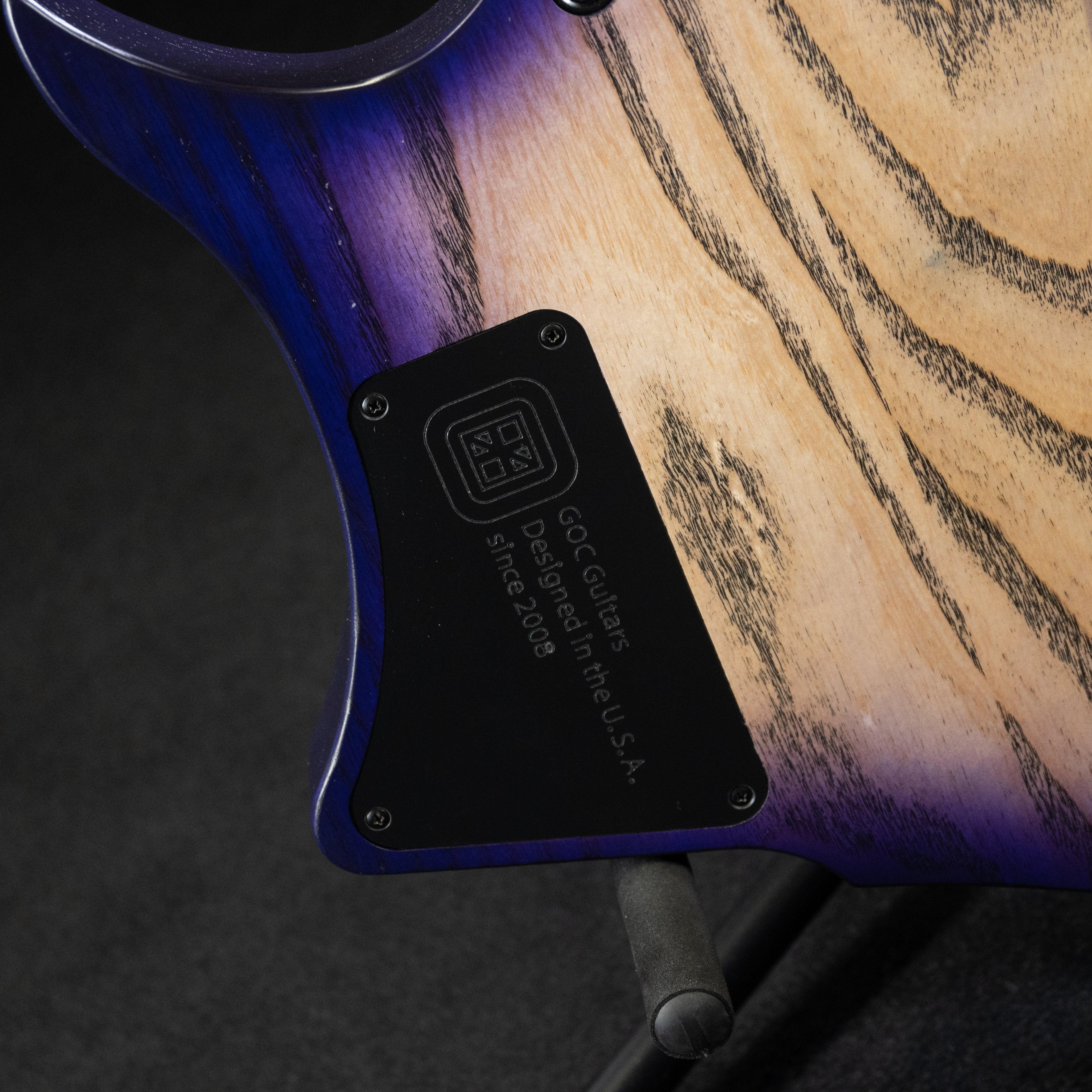 GOC E Series Materia 7 Headless 7-String(Purple Burl Burst) - Impulse Music Co.