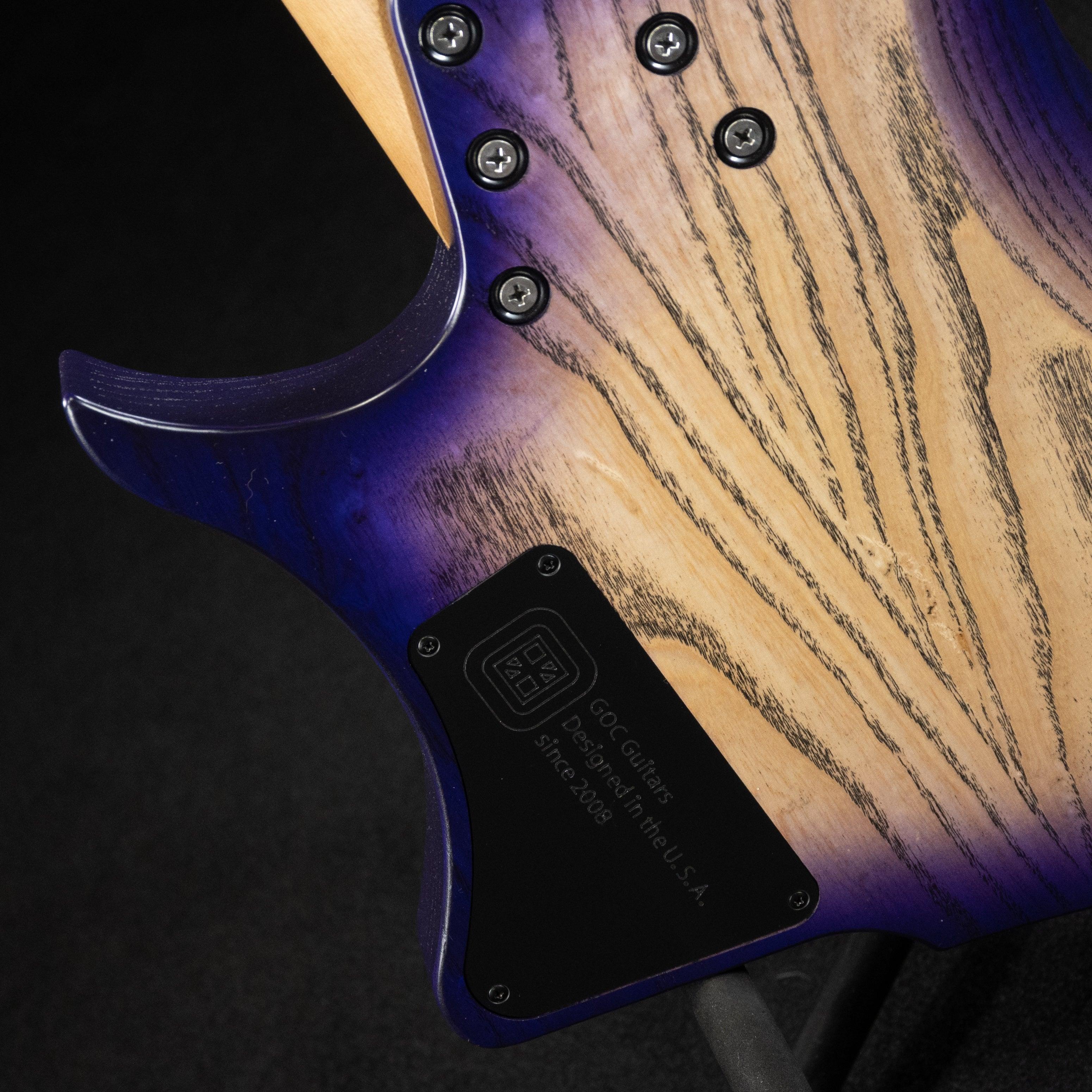 GOC E Series Materia 8 Headless 8-String(Purple Burl Burst) - Impulse Music Co.