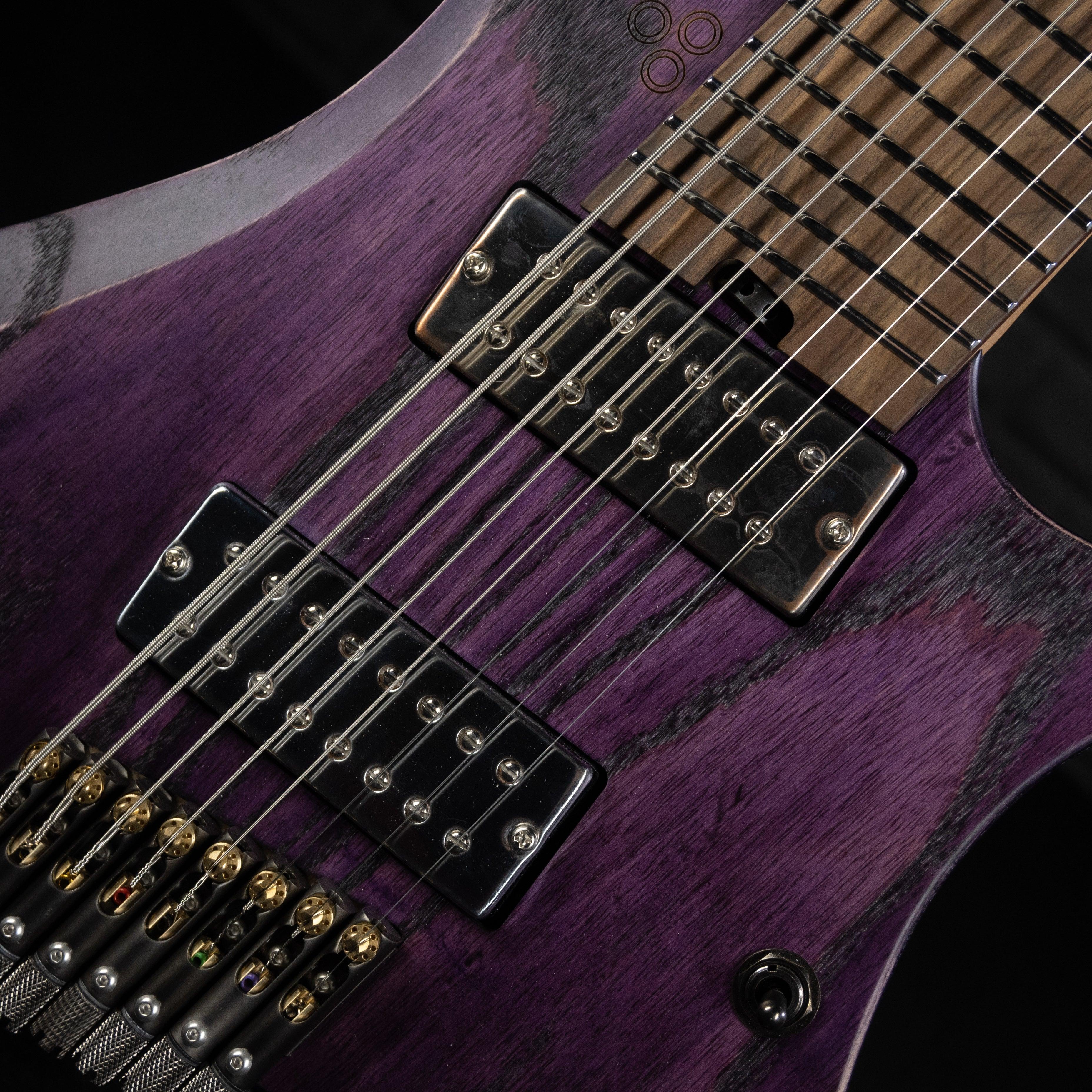 GOC Ilumina Headless Guitar 8 String IH8RPV (Relic Purple) - Impulse Music Co.
