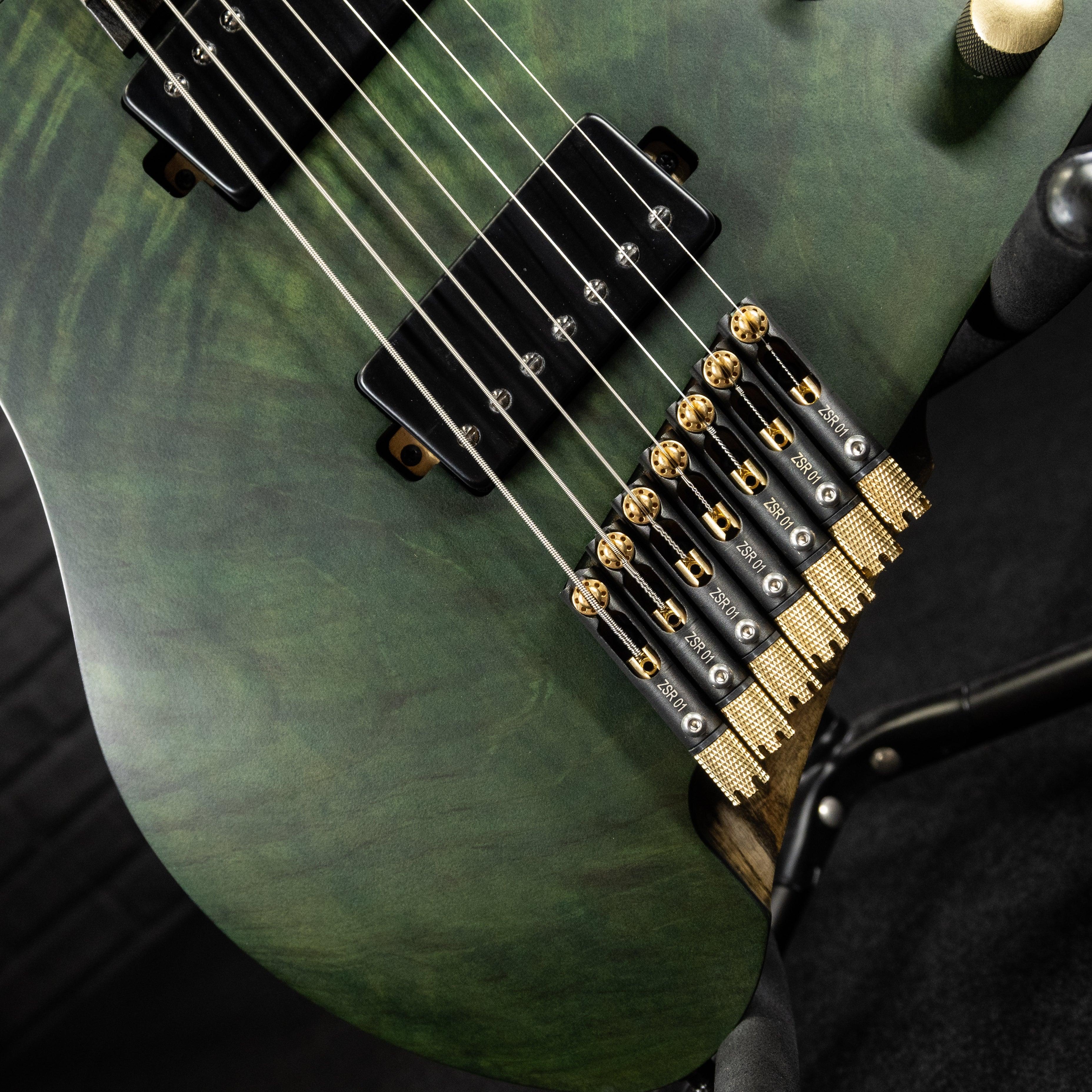 GOC Materia Headless Guitar 7 String E Series (Emerald Flame) #00421 - Impulse Music Co.