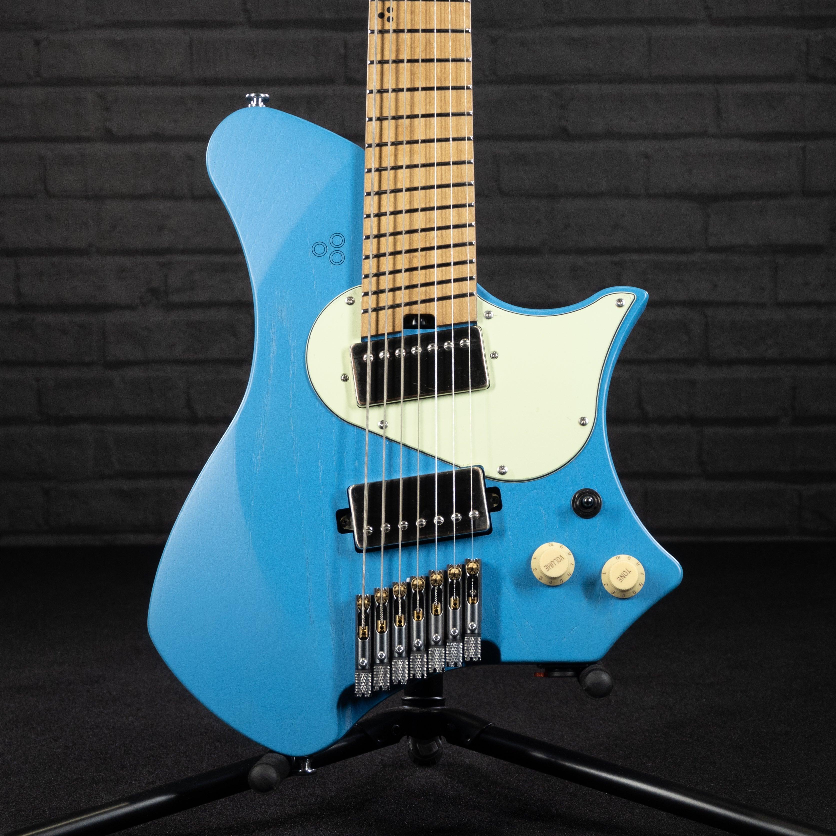 GOC Satya 7 Headless 7-String Electric Guitar (Worn Blue) - Impulse Music Co.