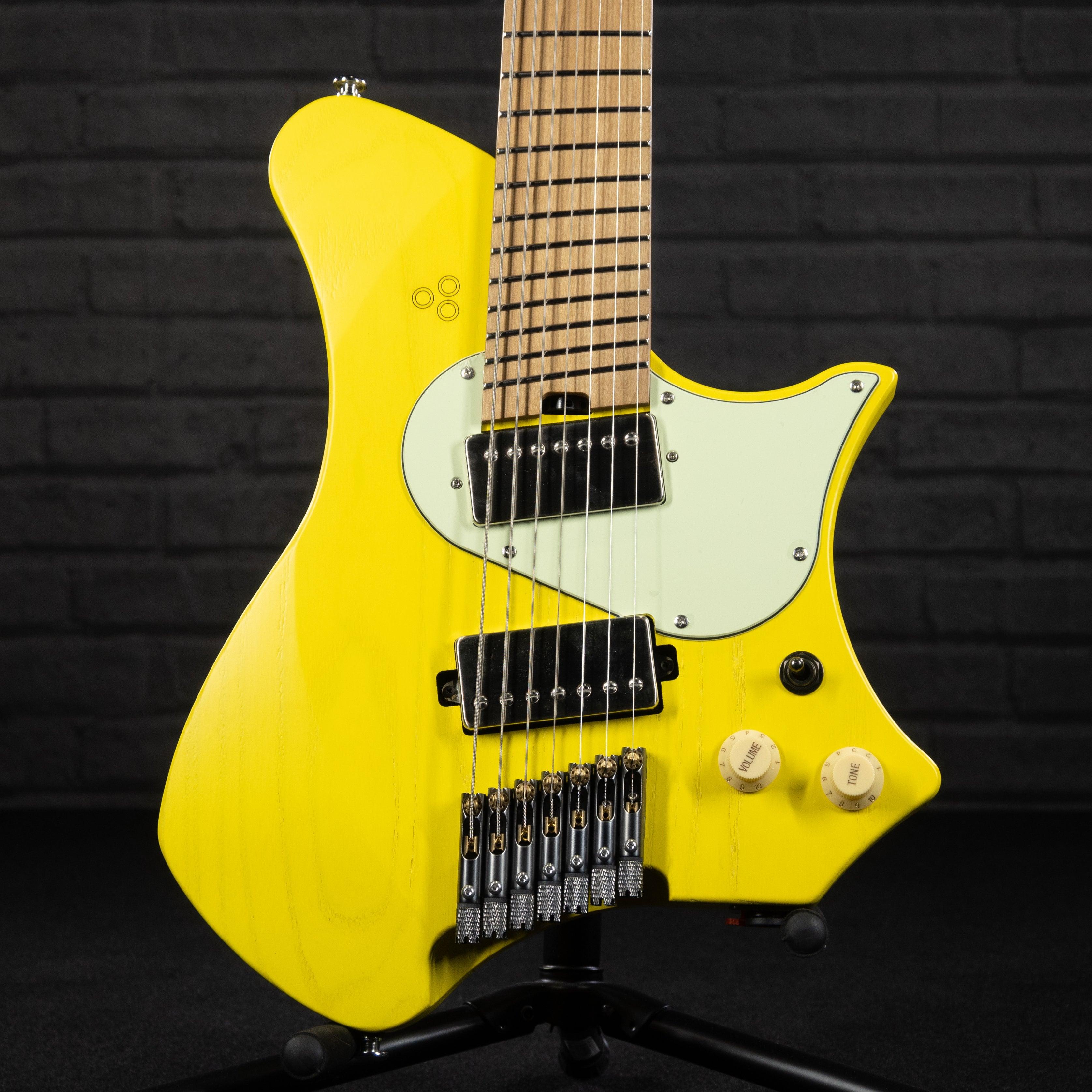 GOC Satya 7 (Worn Neon Yellow) Electric Guitar - Impulse Music Co.
