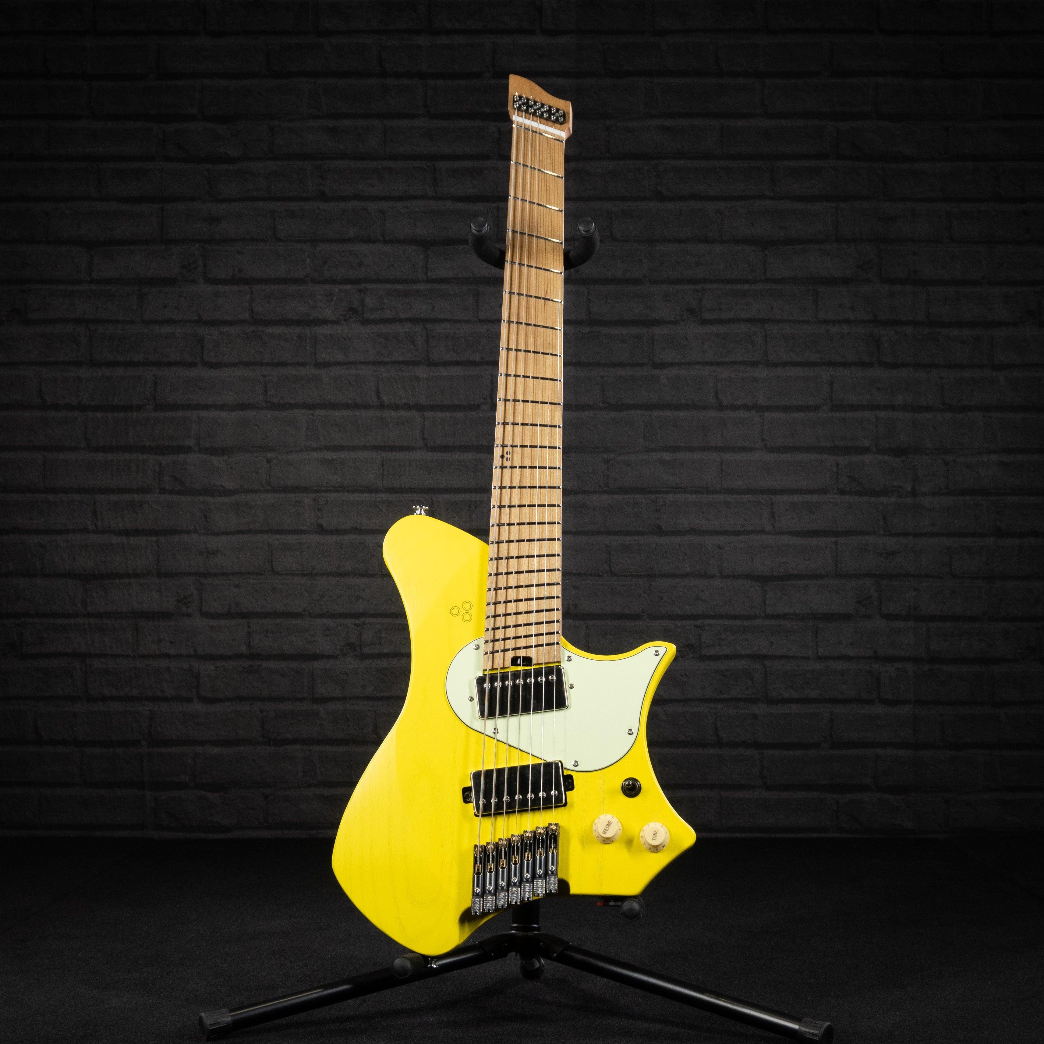 GOC Satya 7 (Worn Neon Yellow) Electric Guitar - Impulse Music Co.